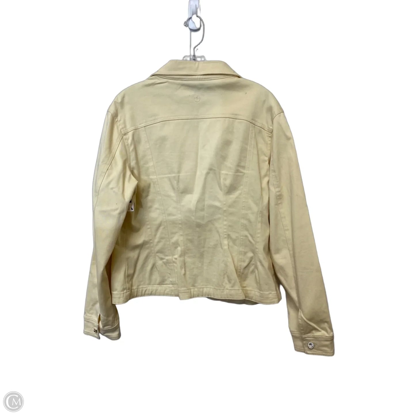 Jacket Denim By Christine Alexander In Yellow, Size: L