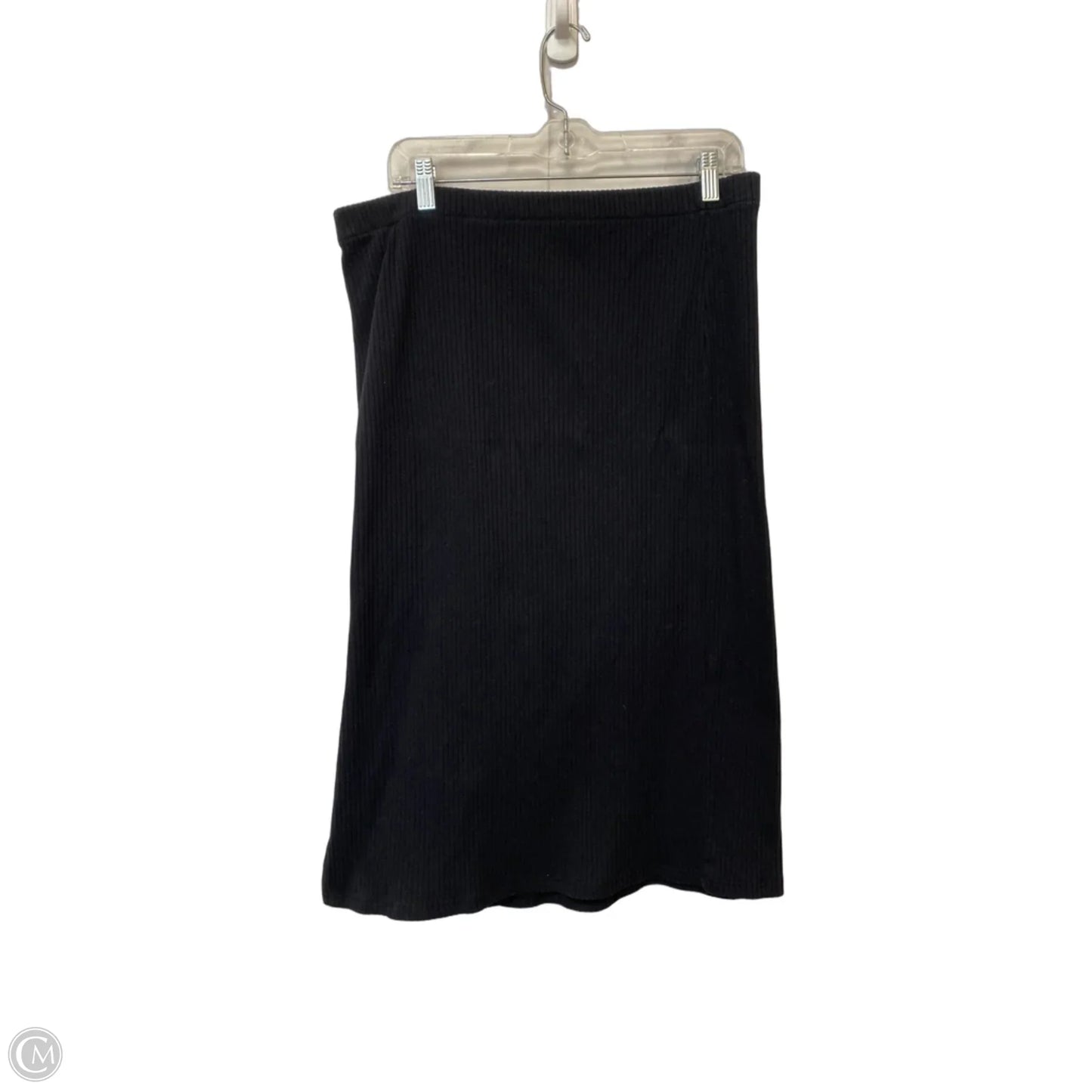Skirt Midi By Time And Tru In Black, Size: L