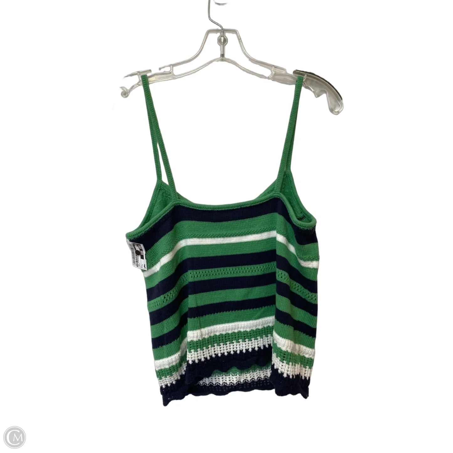 Top Sleeveless By Free Assembly In Green, Size: L