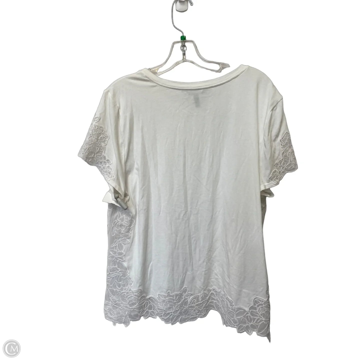 Top Short Sleeve By White House Black Market In White, Size: Xl