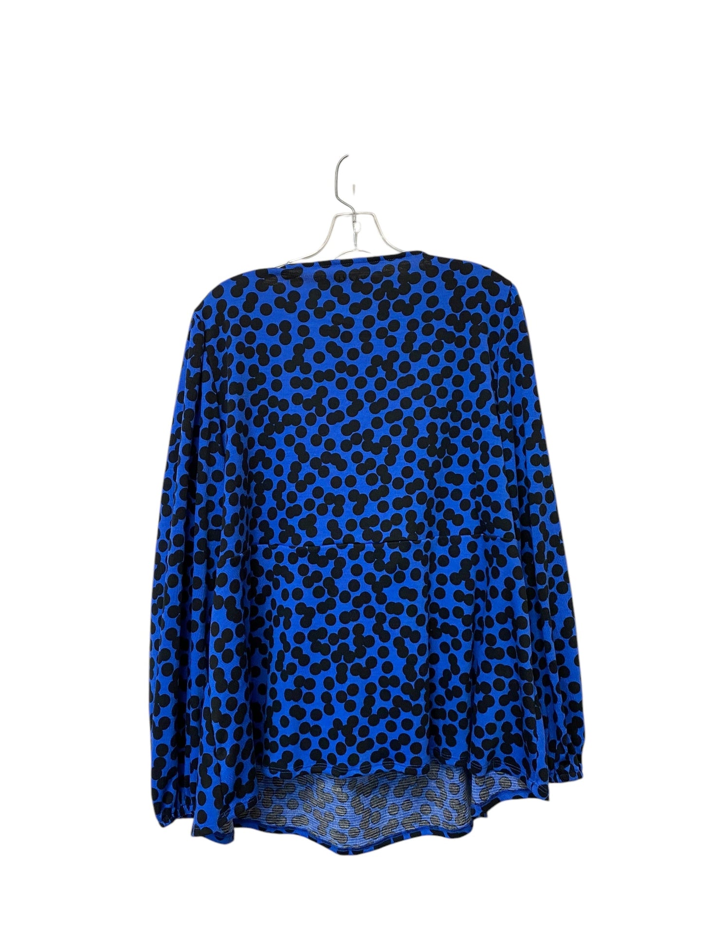 Top Long Sleeve By Ava & Viv In Blue, Size: 2x