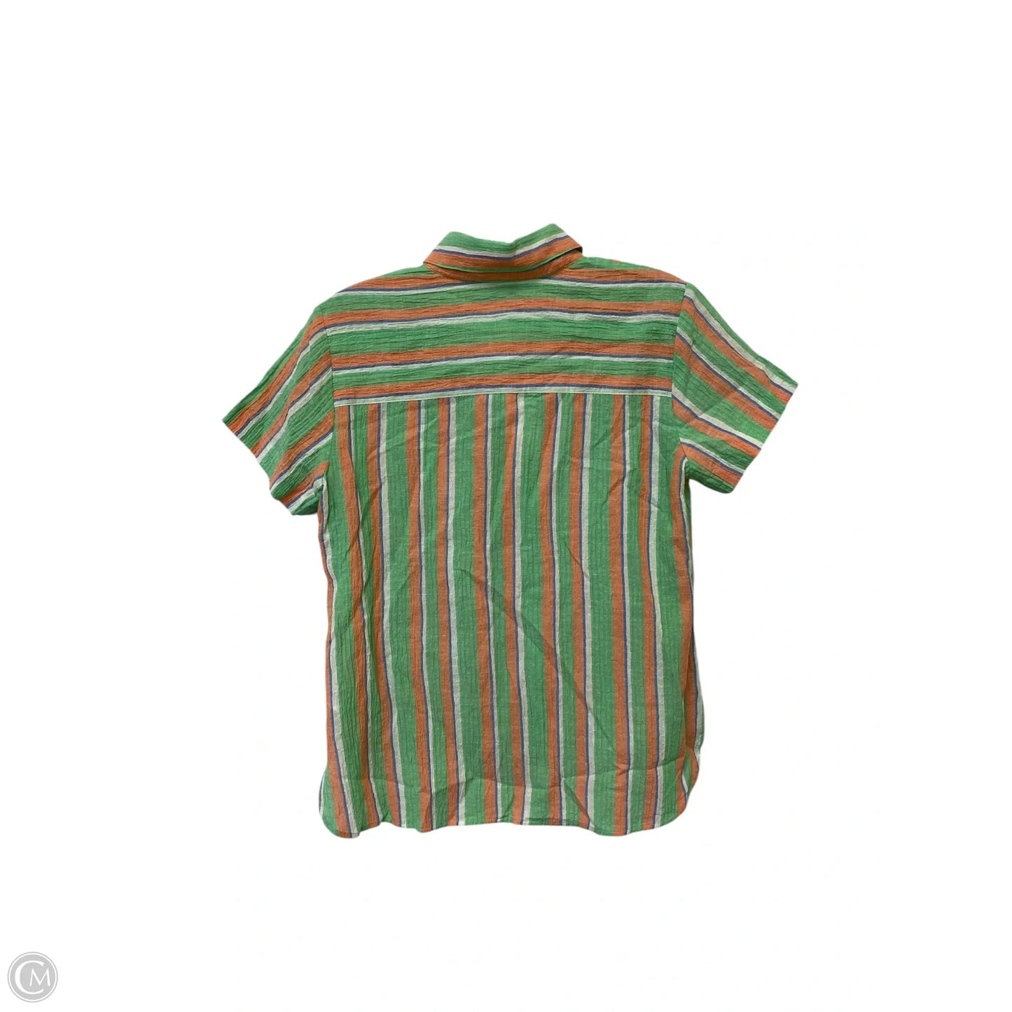 Top Short Sleeve By Cabi In Striped Pattern, Size: Xs
