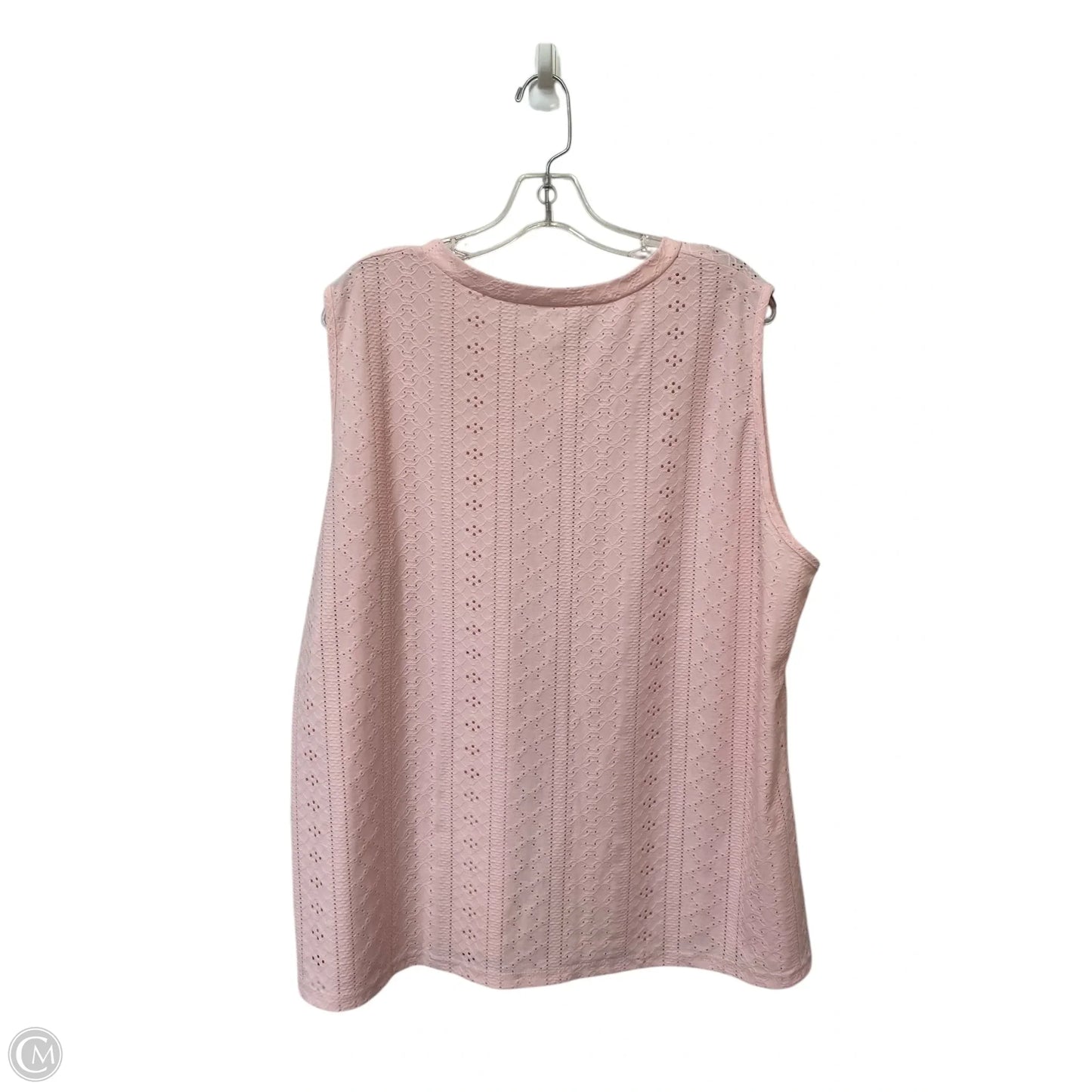 Top Sleeveless By Clothes Mentor In Pink, Size: 4x