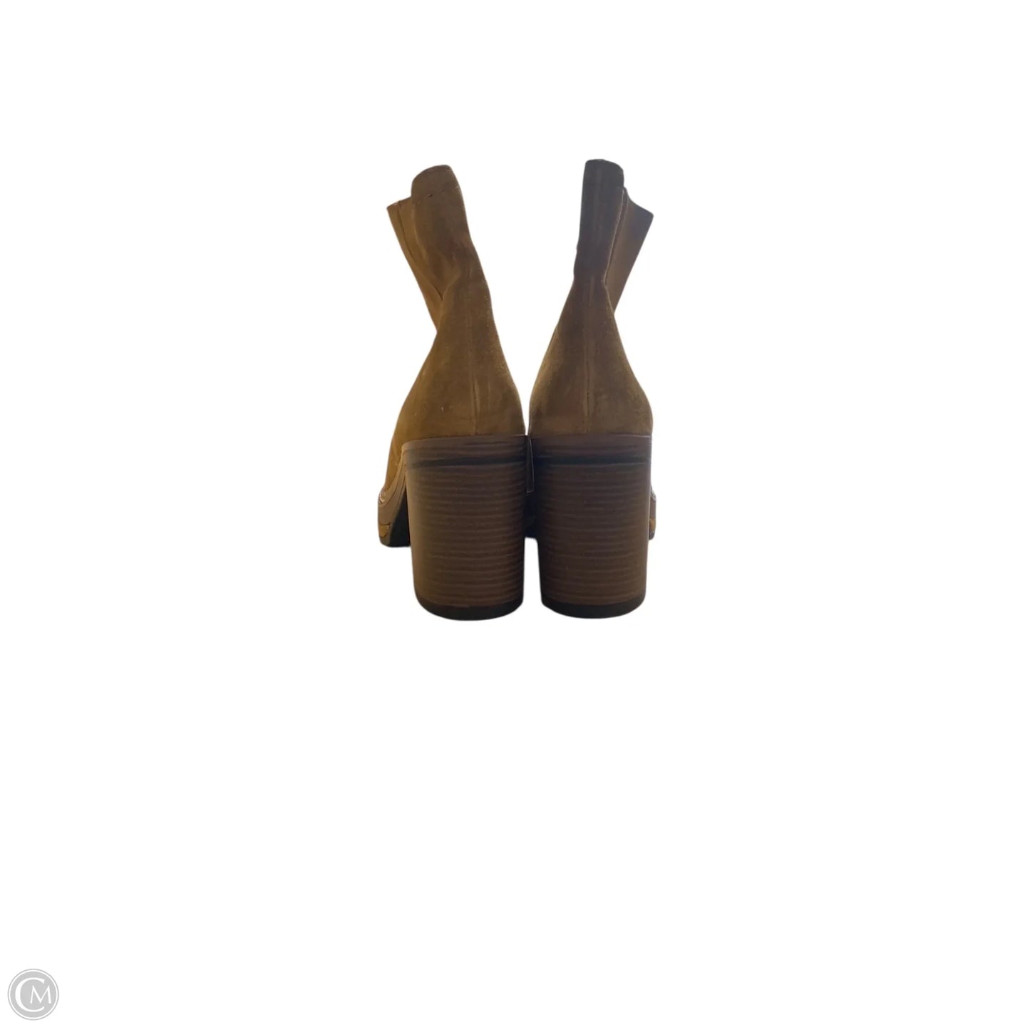 Boots Ankle Heels By Marc Fisher In Brown, Size: 8.5