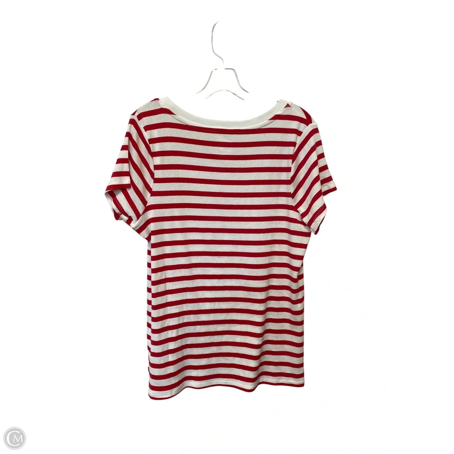 Top Short Sleeve Basic By A New Day In Striped Pattern, Size: Xxl