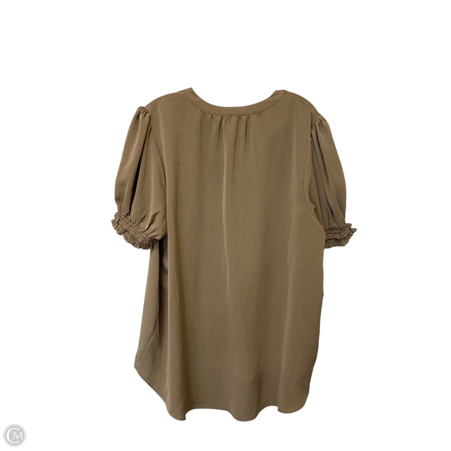 Top Short Sleeve By Cato In Brown, Size: 18