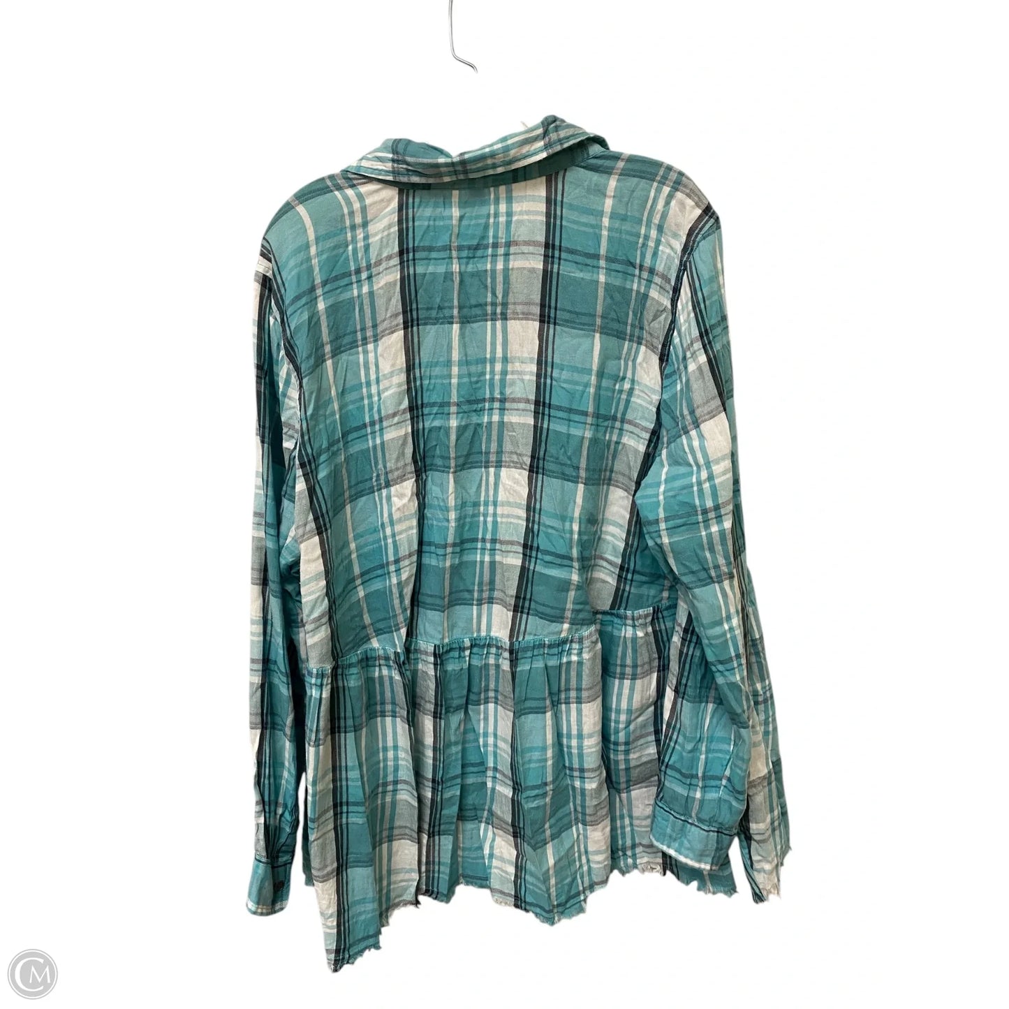 Top Long Sleeve By True Craft In Plaid Pattern, Size: 2x