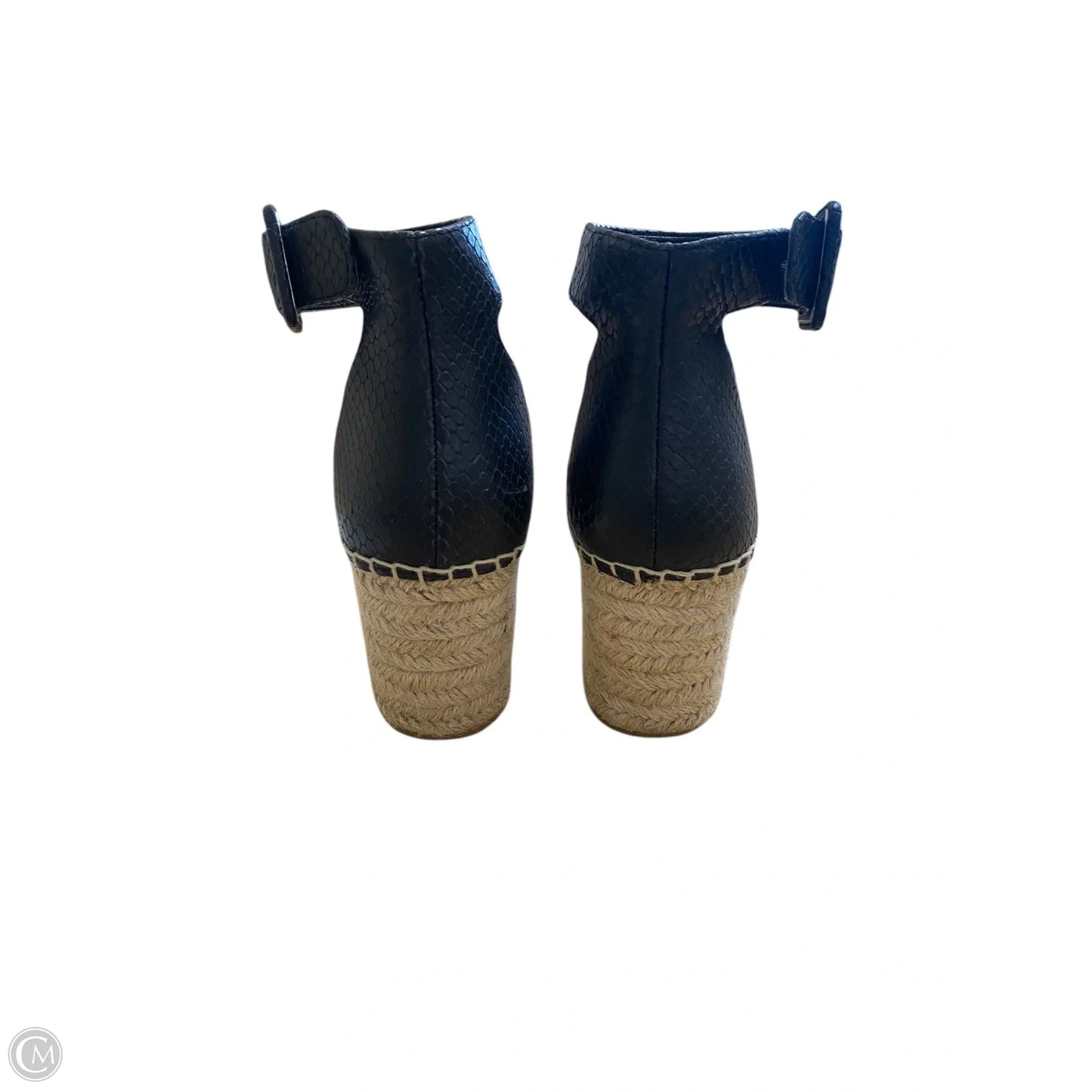 Sandals Heels Wedge By Preston And New York In Black & Brown, Size: 9