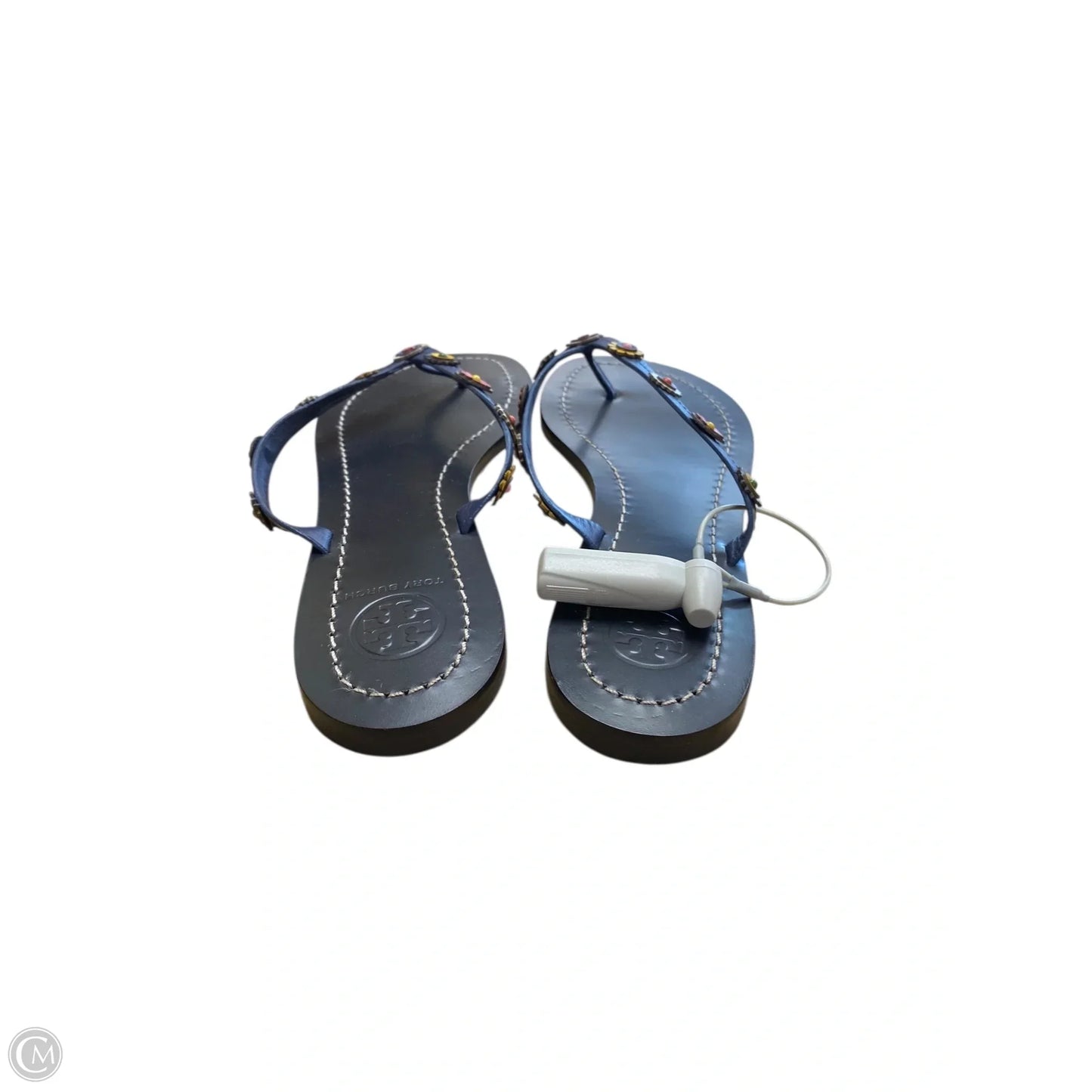 Sandals Designer By Tory Burch In Navy, Size: 8