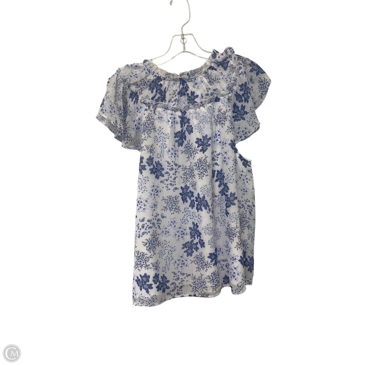Top Sleeveless By Loft In Floral Print, Size: L