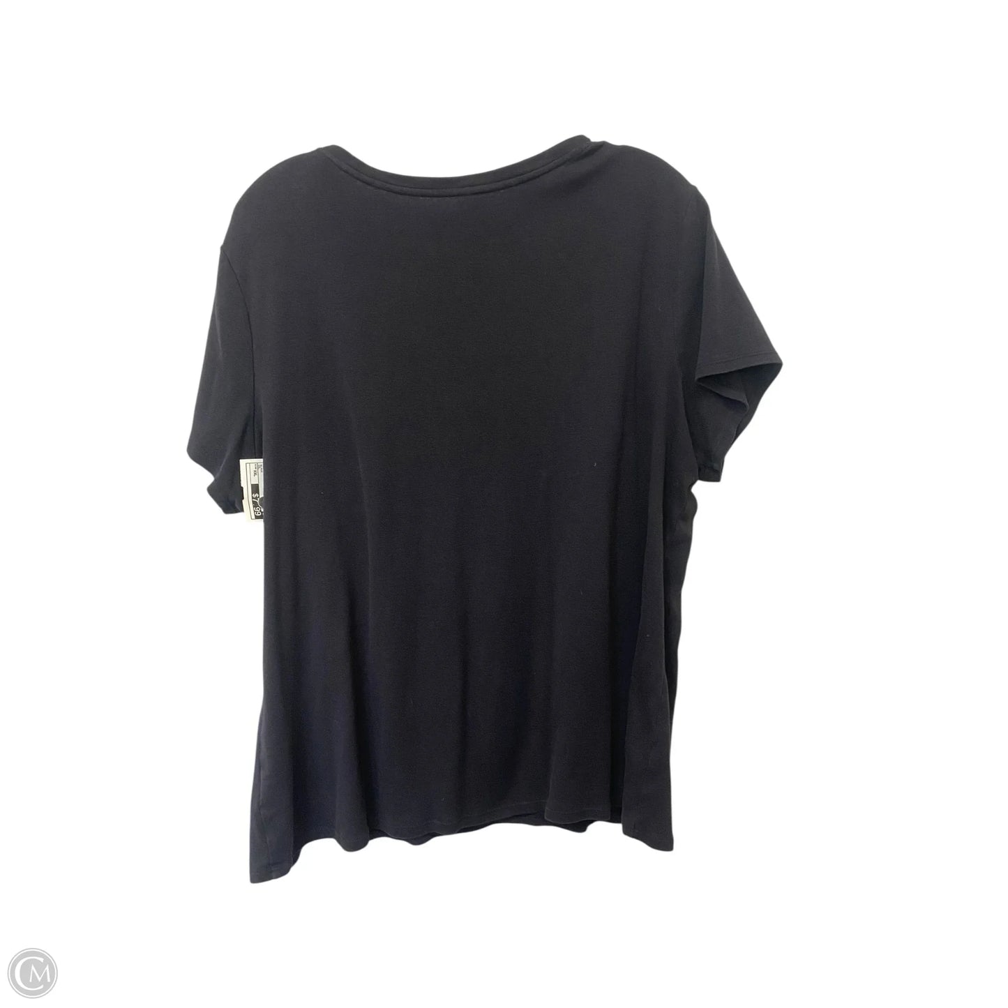 Top Short Sleeve Basic By Croft And Barrow In Black, Size: Xxl