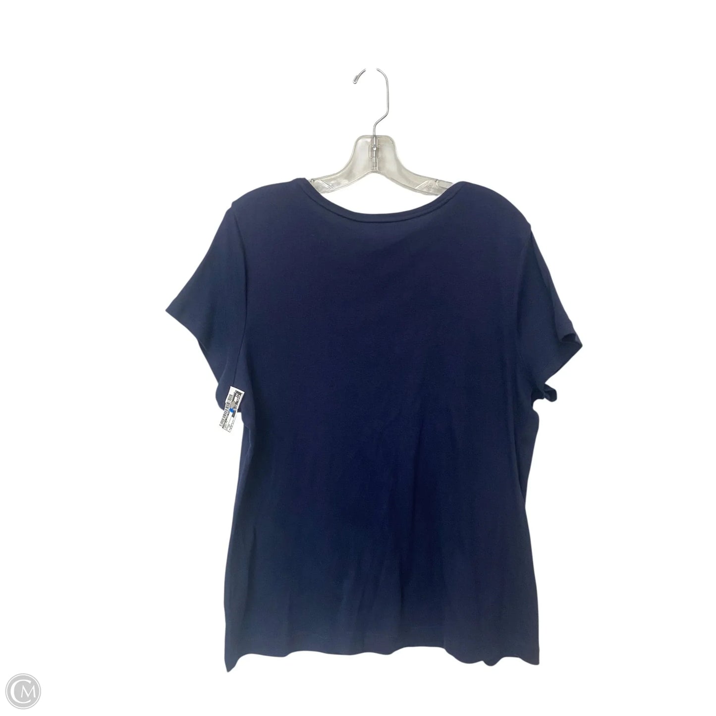Top Short Sleeve By Croft And Barrow In Navy, Size: M