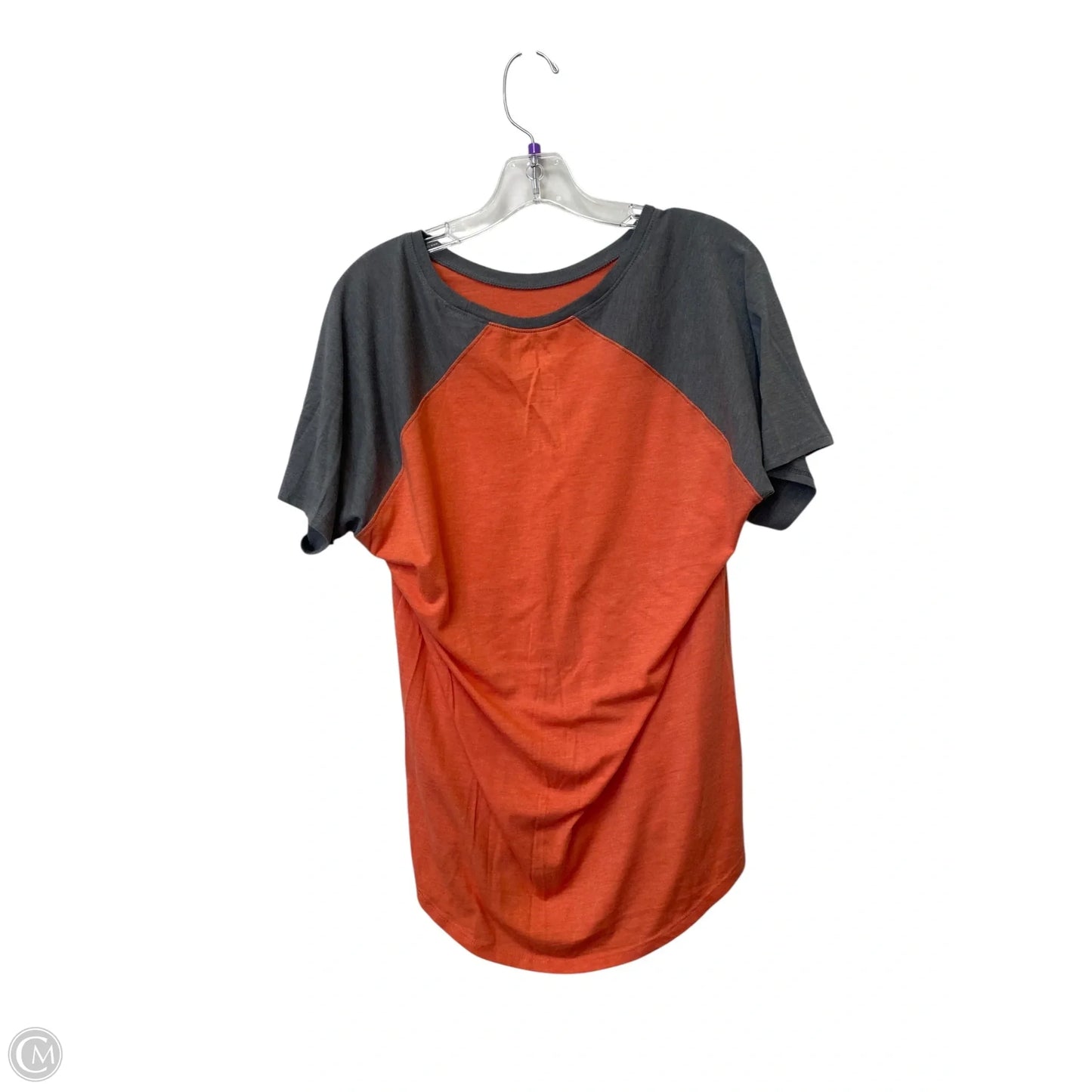 Top Short Sleeve By The North Face In Grey & Orange, Size: Xl
