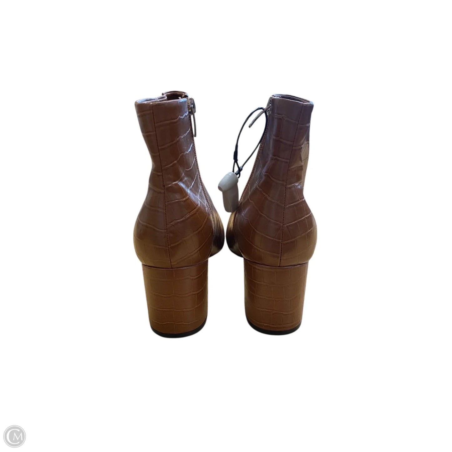 Boots Ankle Heels By Marc Fisher In Brown, Size: 9.5