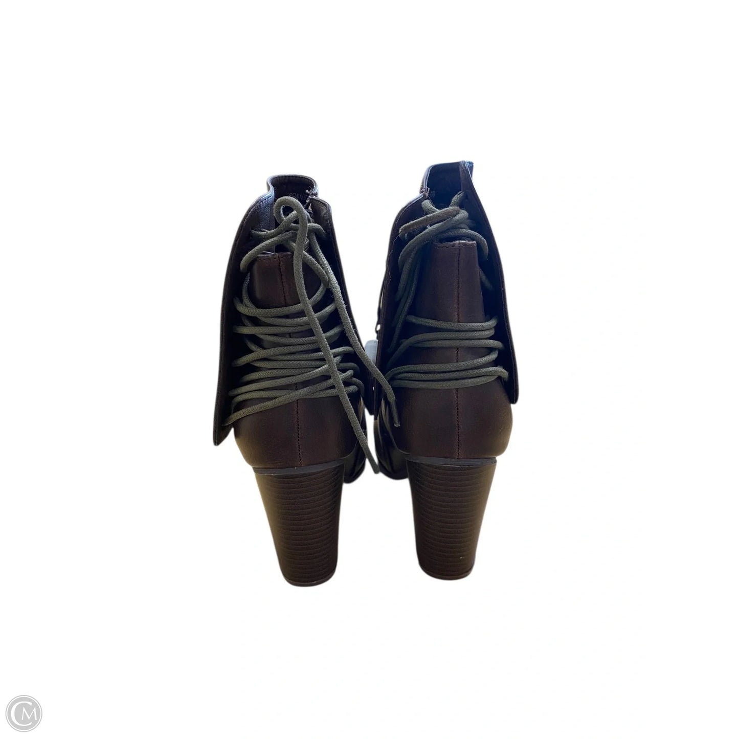 Boots Ankle Heels By Clothes Mentor In Brown, Size: 8