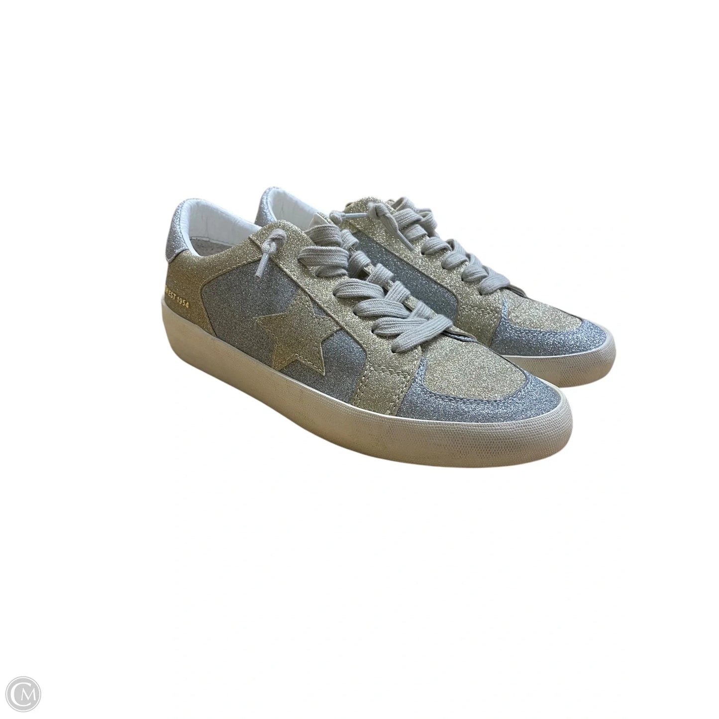 Shoes Sneakers By Vintage Havana In Gold & Silver, Size: 9