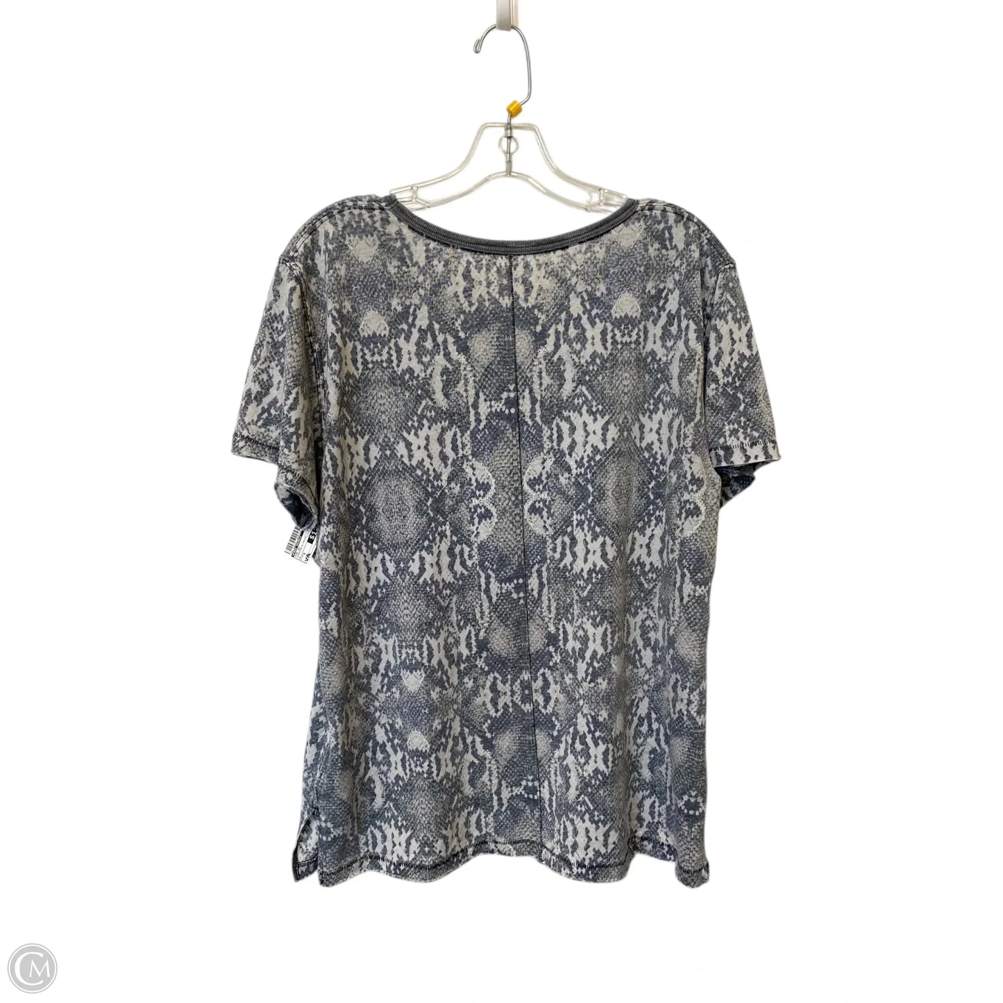 Top Short Sleeve By Free People In Snakeskin Print, Size: S