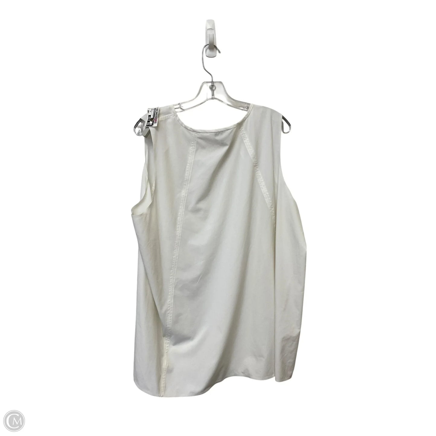 Top Sleeveless By Athleta In White, Size: 2x