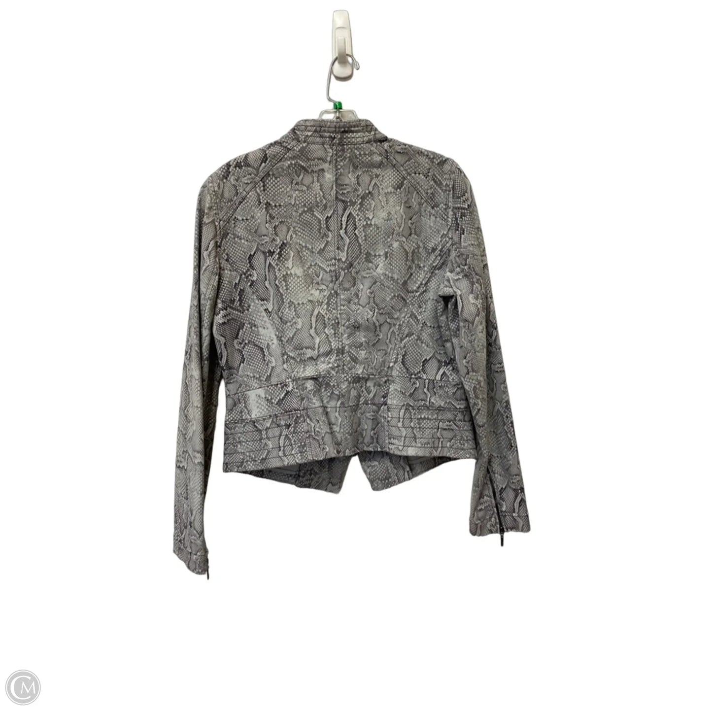Jacket Moto By White House Black Market In Snakeskin Print, Size: 8