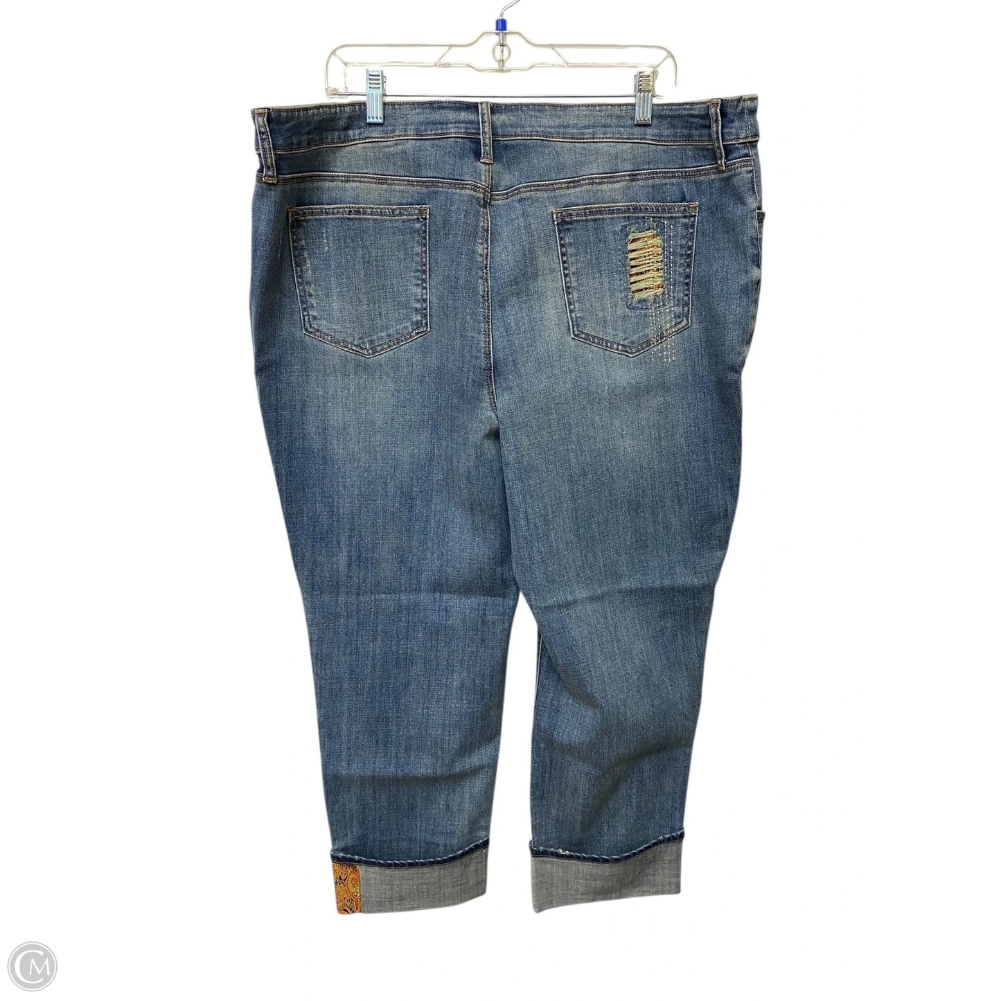 Jeans Skinny By Chicos In Blue Denim, Size: Xl