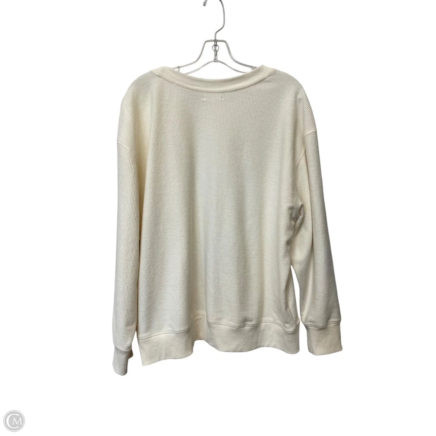 Sweatshirt Crewneck By Maurices In Cream, Size: Xxl