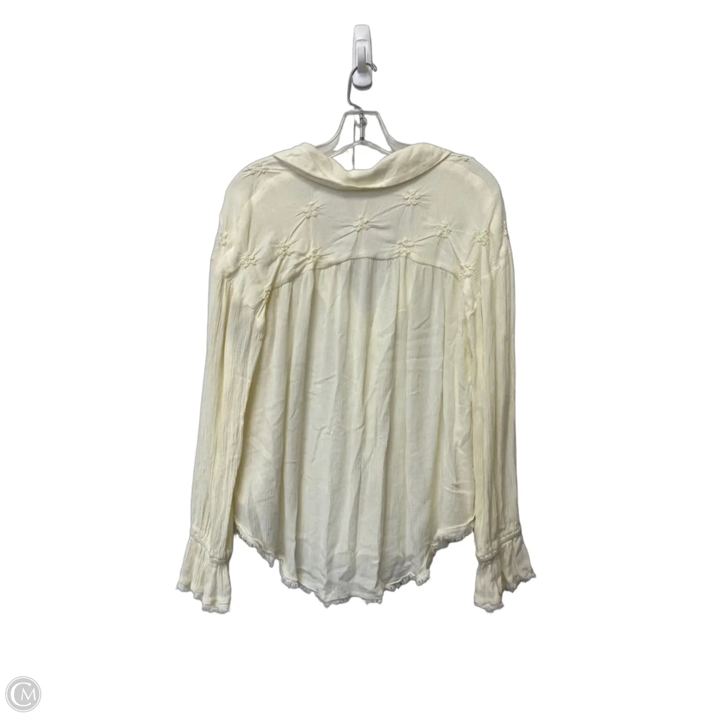 Top Long Sleeve Basic By Free People In Cream, Size: S