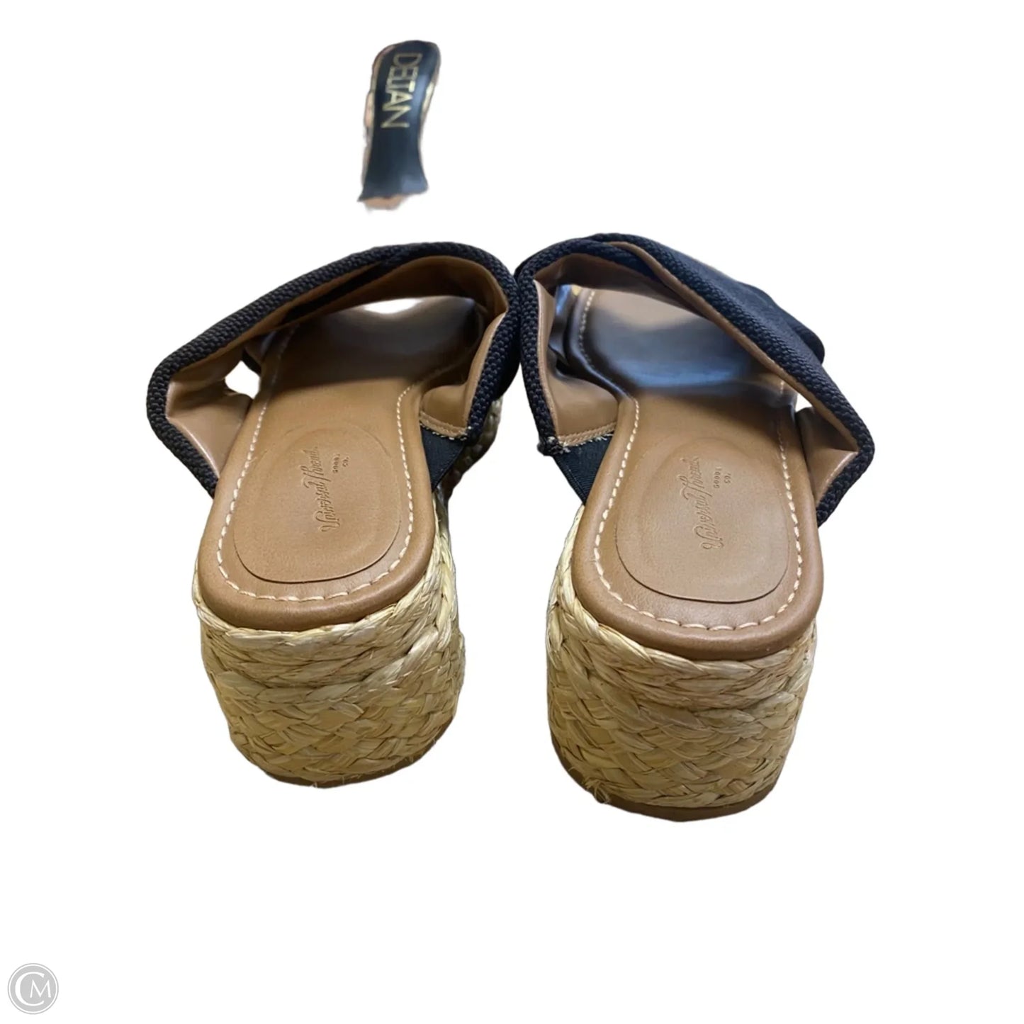 Sandals Heels Wedge By Universal Thread In Black, Size: 9