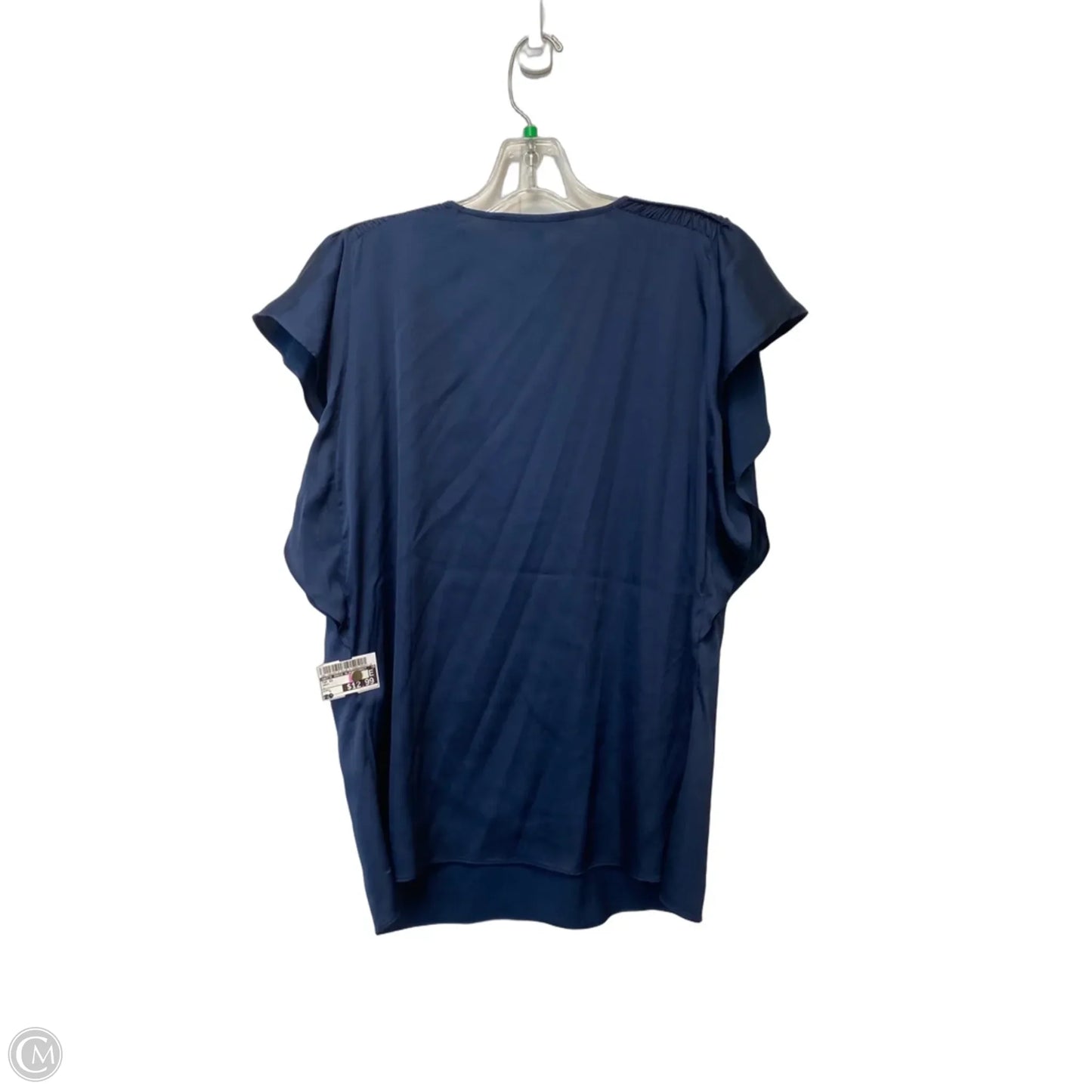 Top Short Sleeve By White House Black Market In Navy, Size: L