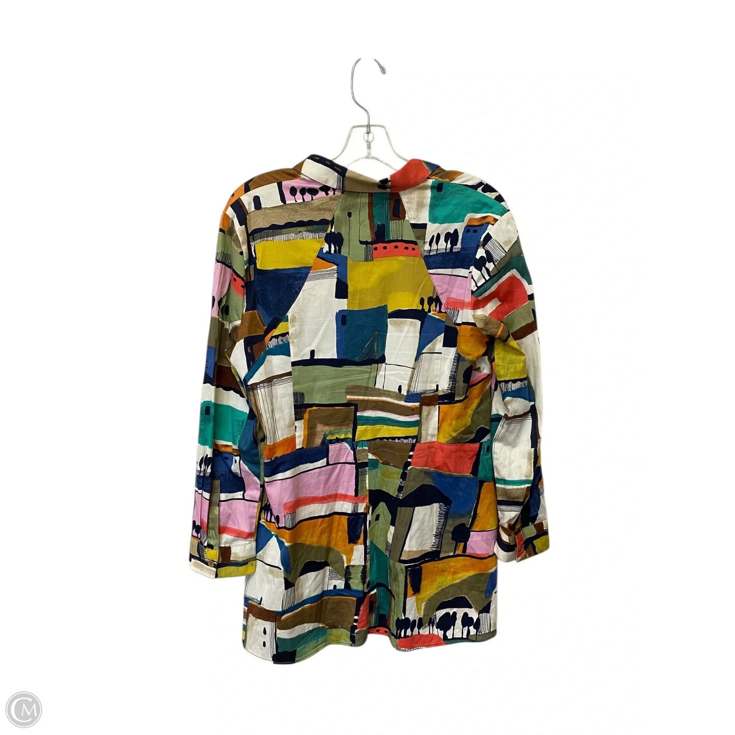 Top Long Sleeve By Nic + Zoe In Blue & Pink, Size: M