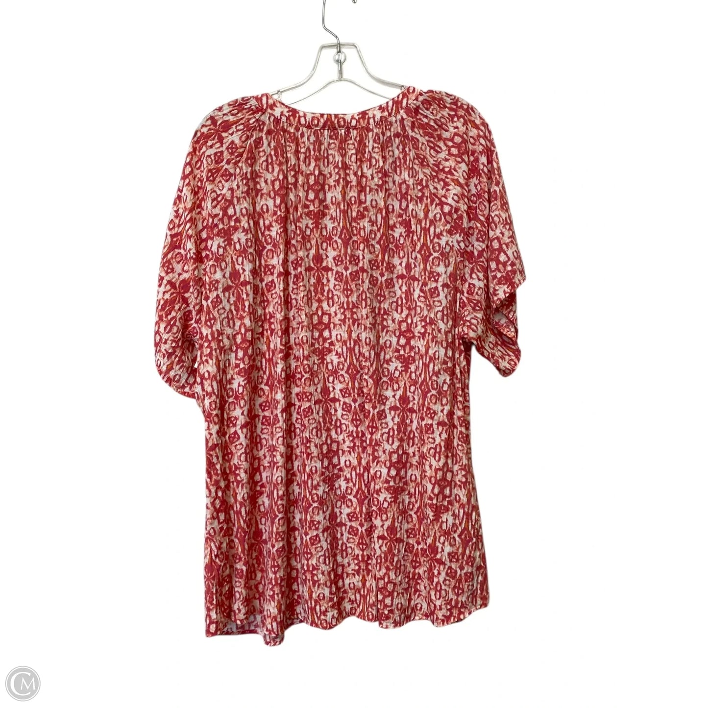 Top Short Sleeve By Kim Rogers In Pink, Size: 2x