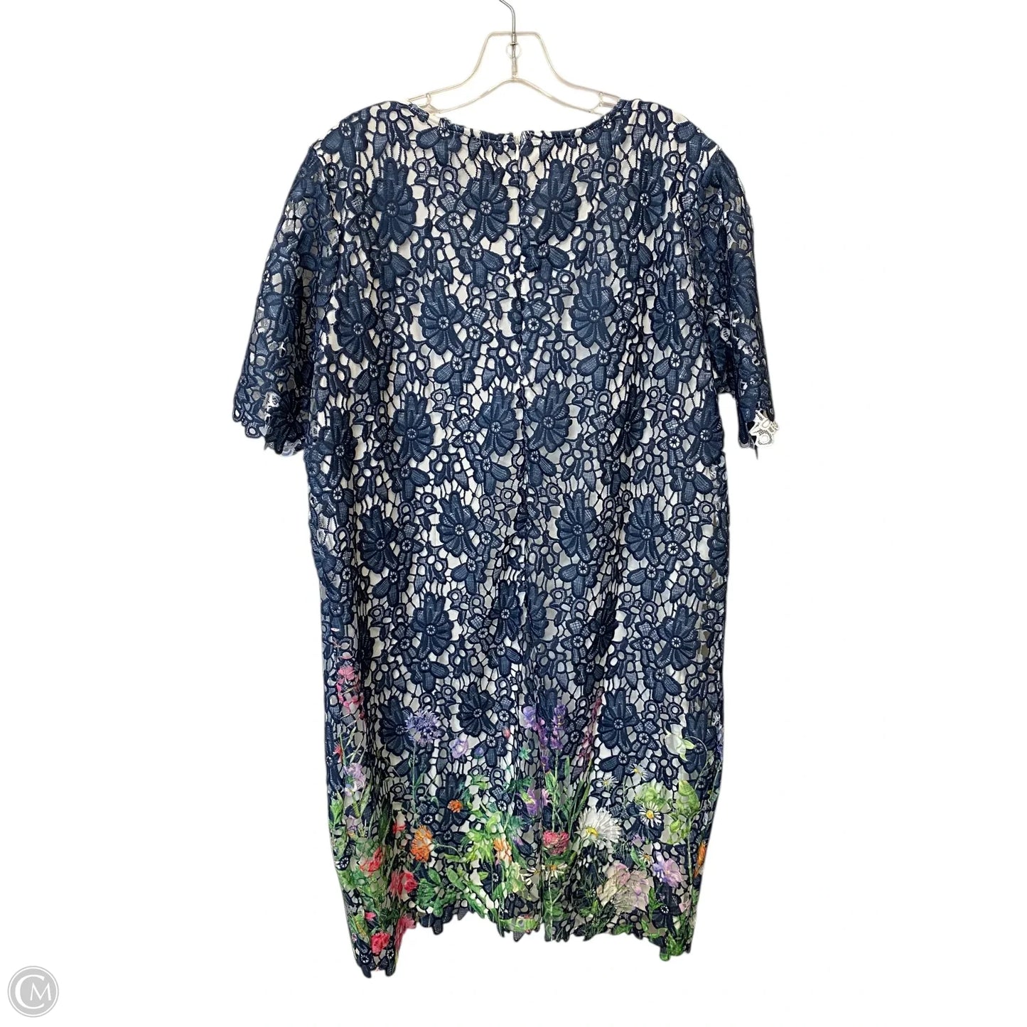 Dress Party Short By Nina Leonard In Blue, Size: 1x