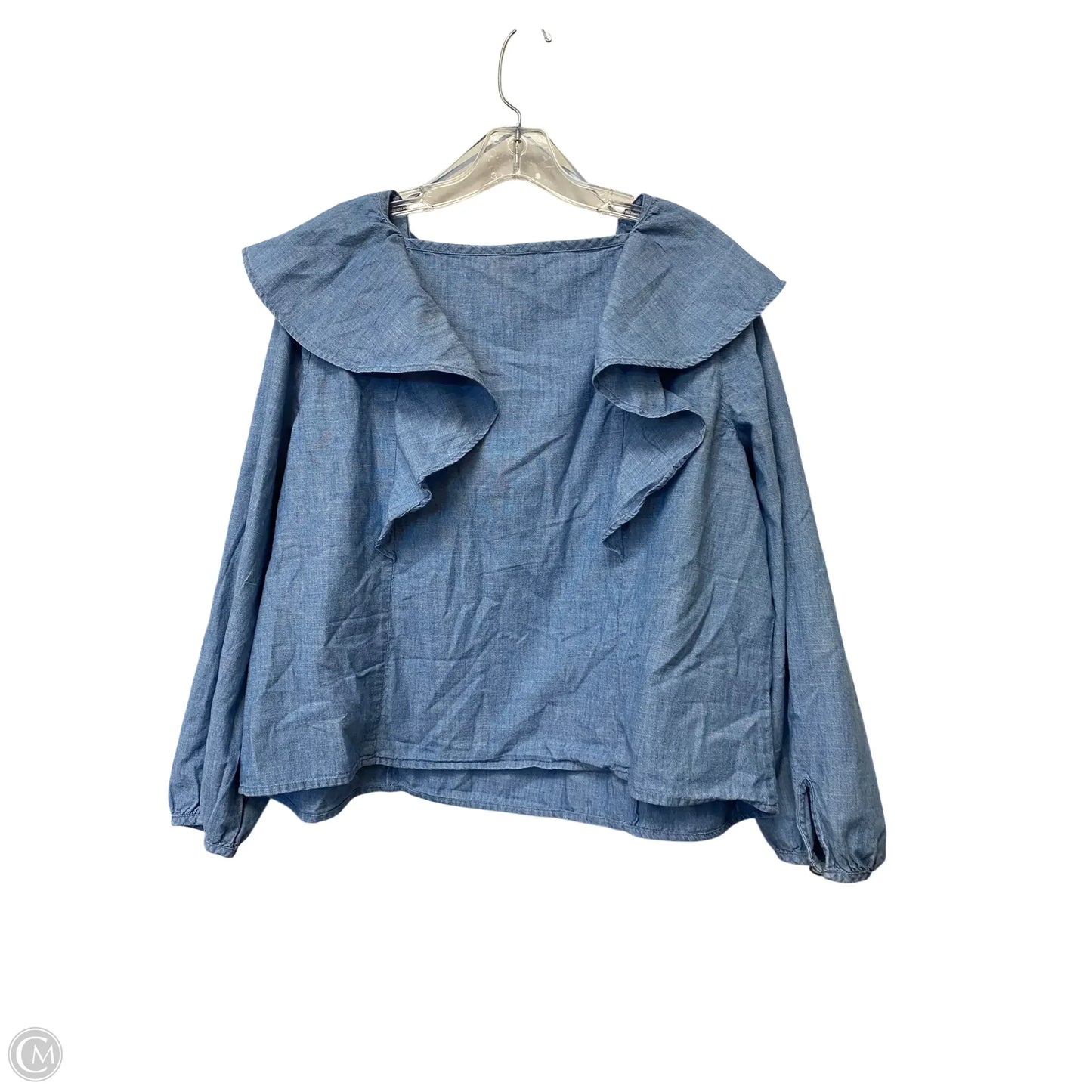 Top Long Sleeve By J. Crew In Blue, Size: Xxl