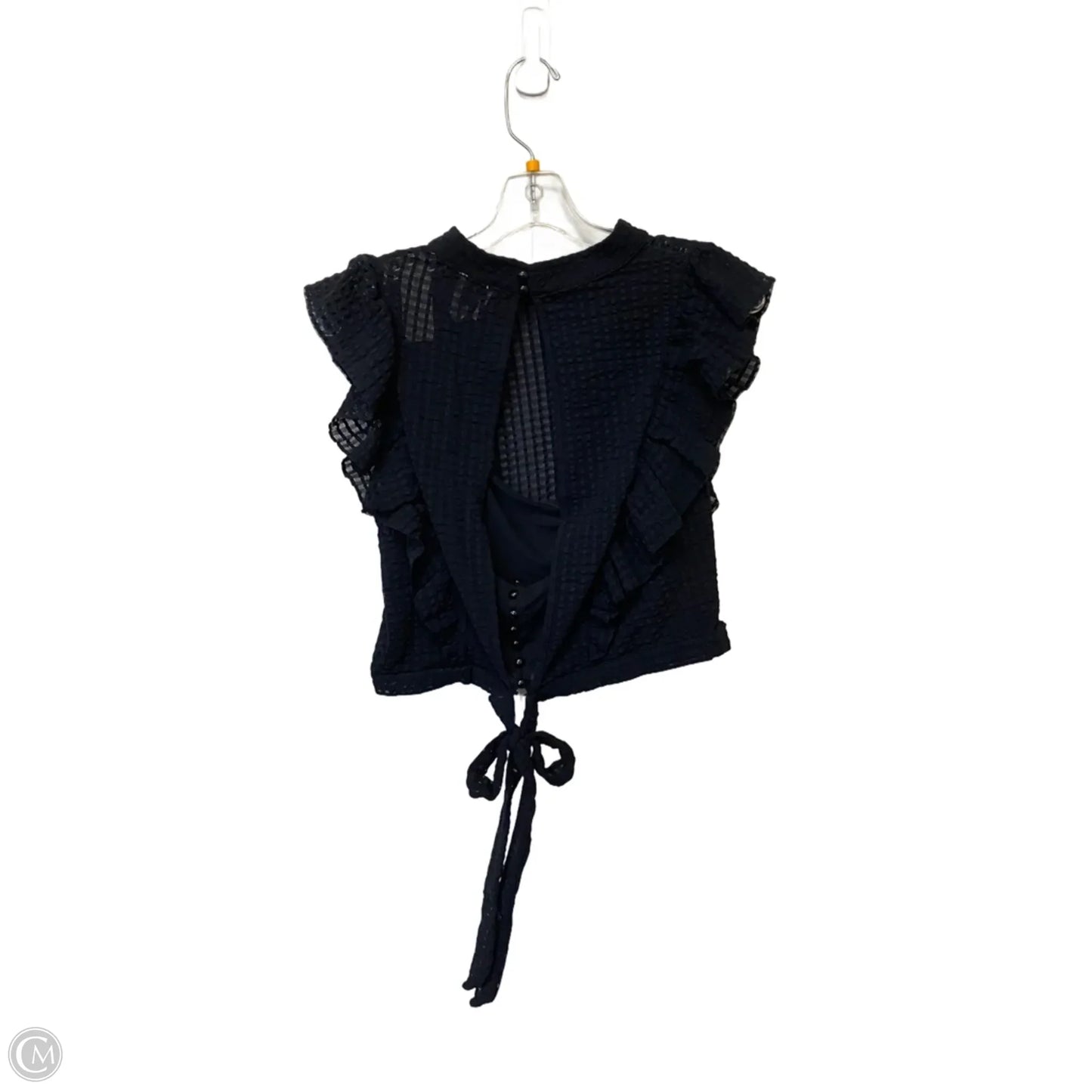 Top Short Sleeve By Maeve In Black, Size: L