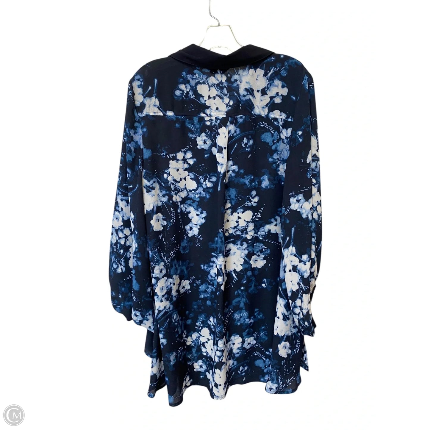 Top Long Sleeve By Investments In Blue, Size: M