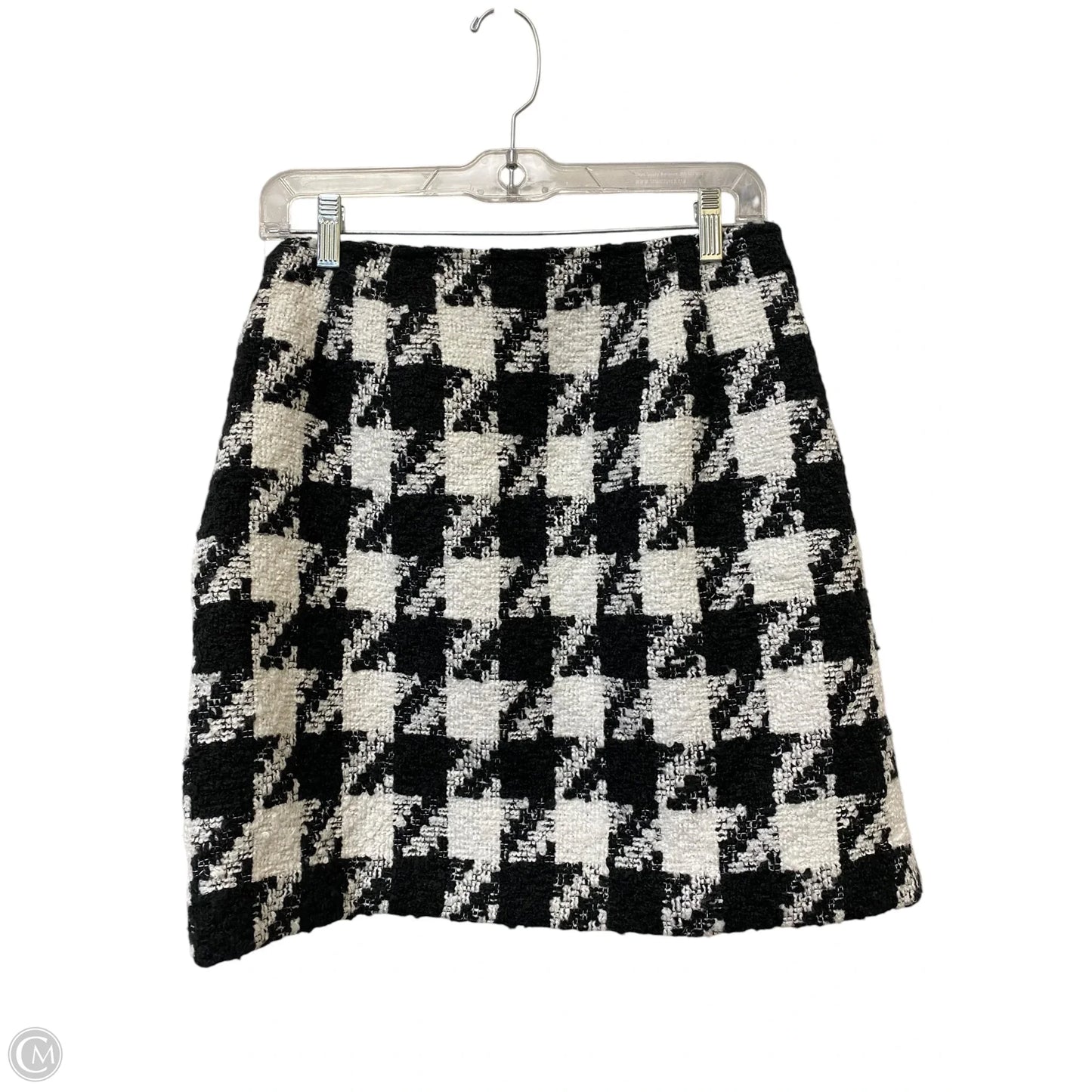 Skirt Midi By Loft In Black & White, Size: 4