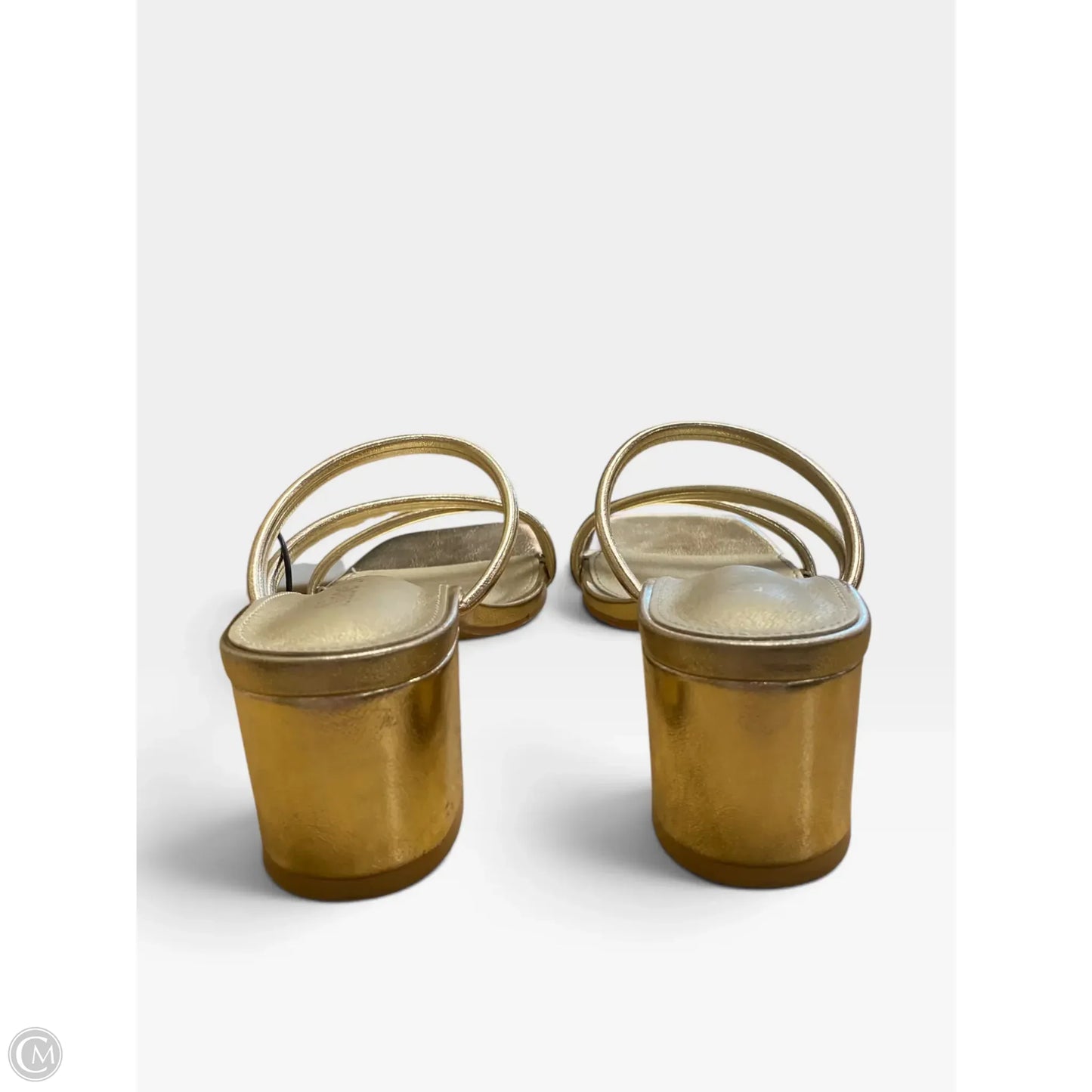 Shoes Heels Block By Clothes Mentor In Gold, Size: 5