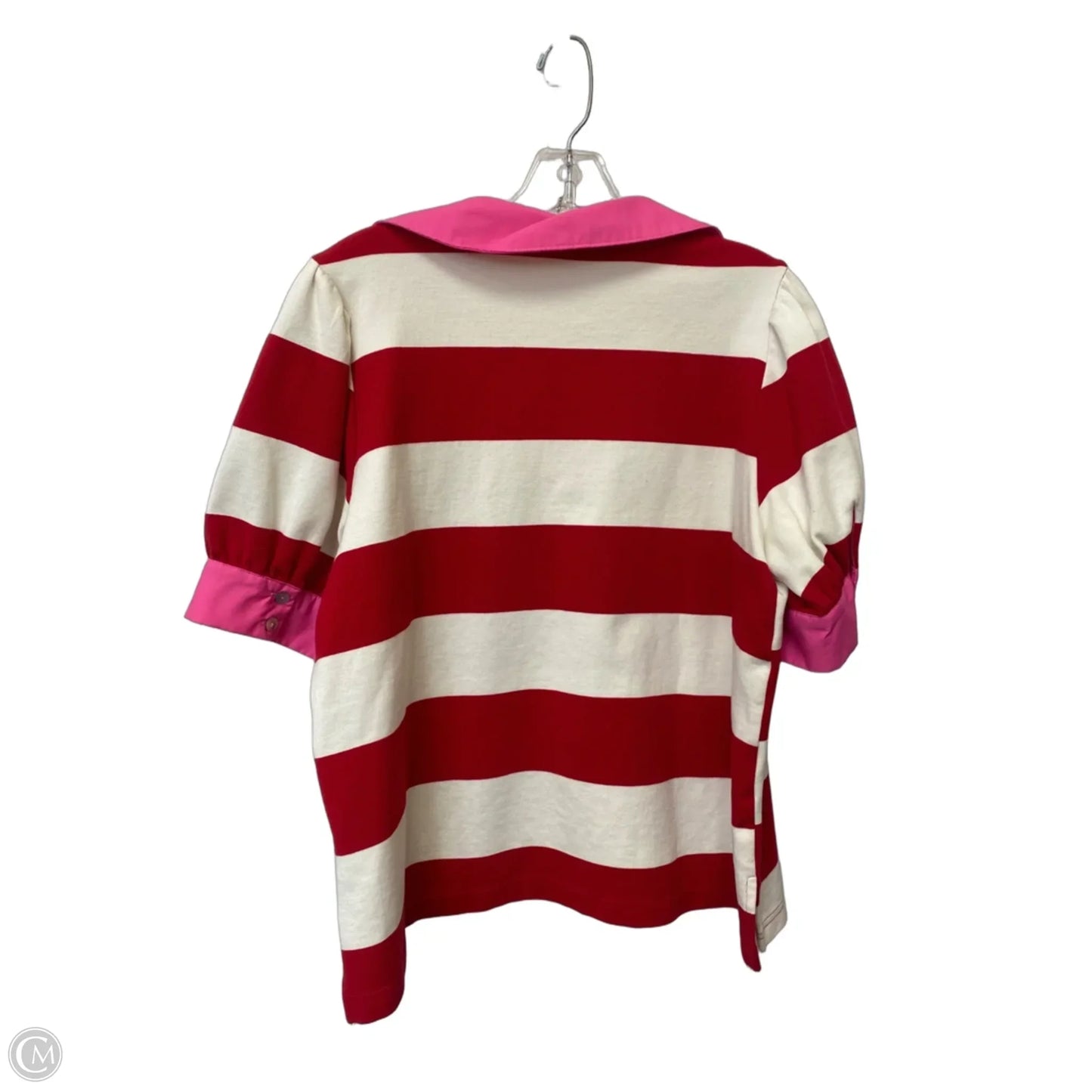 Top Short Sleeve By Entro In Striped Pattern, Size: L