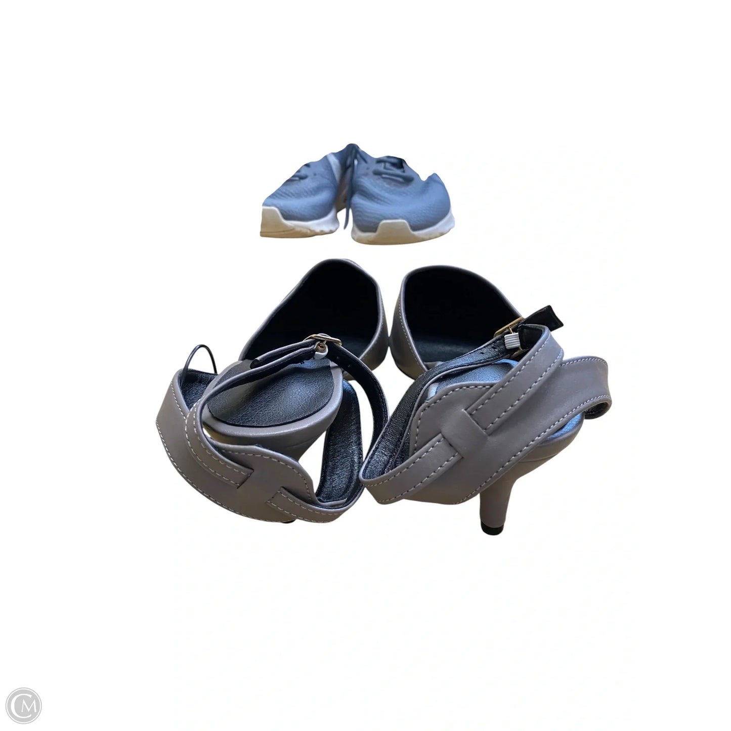 Shoes Heels Kitten By Clothes Mentor In Grey, Size: 11