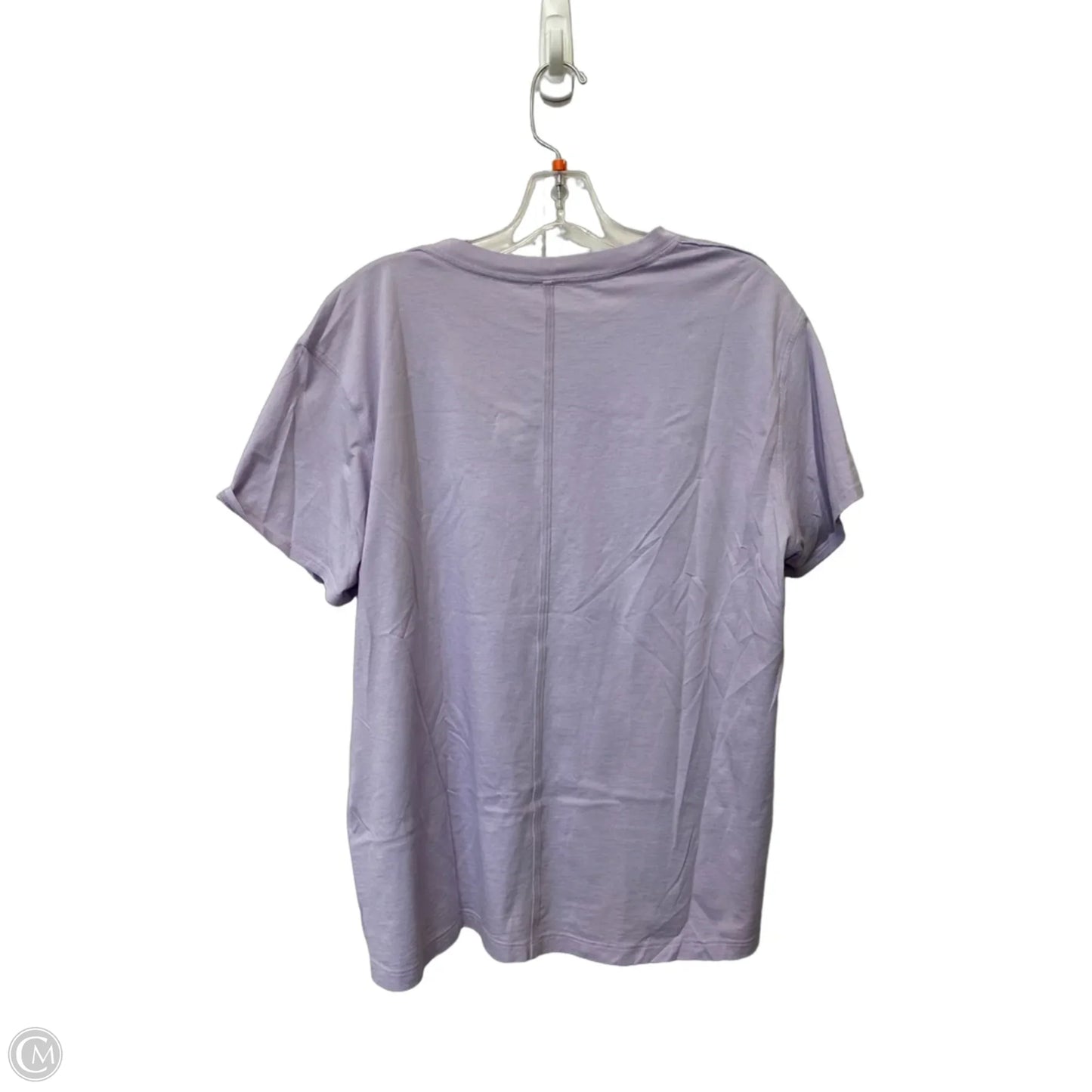 Athletic Top Short Sleeve By Lululemon In Purple, Size: L