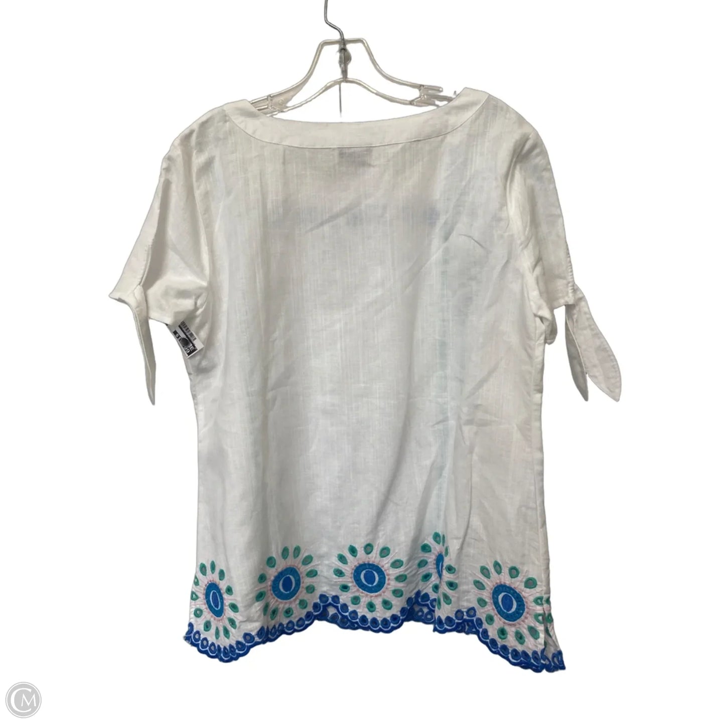 Top Short Sleeve By Talbots In White, Size: M