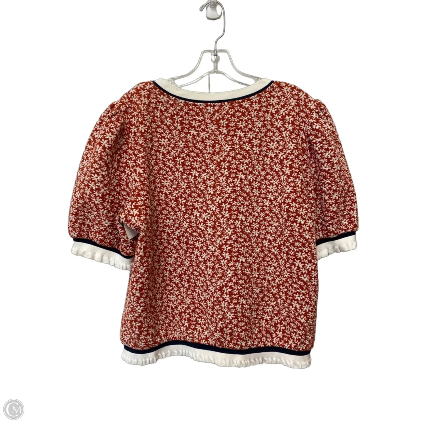 Top Short Sleeve By Voy In Orange, Size: L