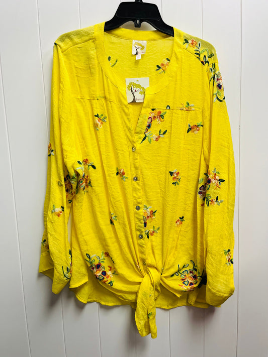 Top Long Sleeve By Figuero & Flower  Size: 3x