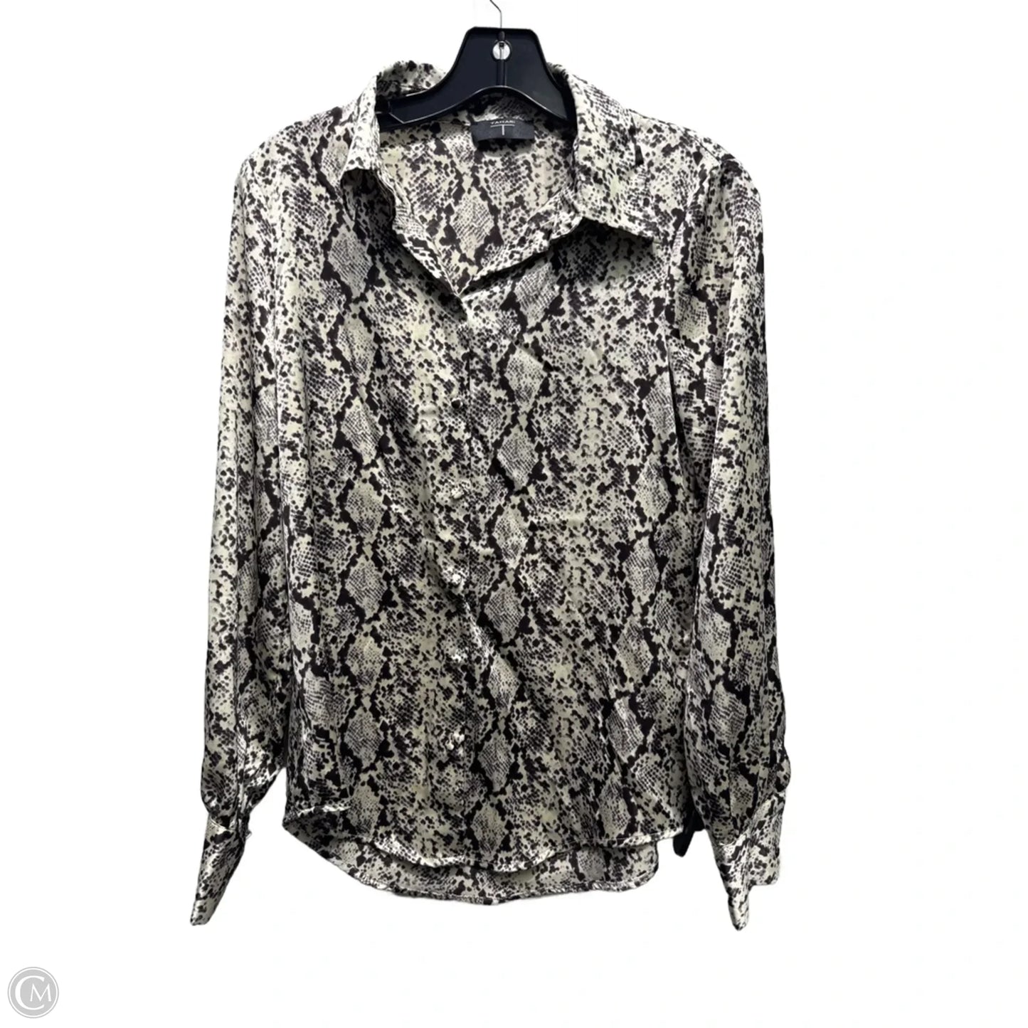 Top Long Sleeve By Tahari By Arthur Levine In Snakeskin Print, Size: Xs