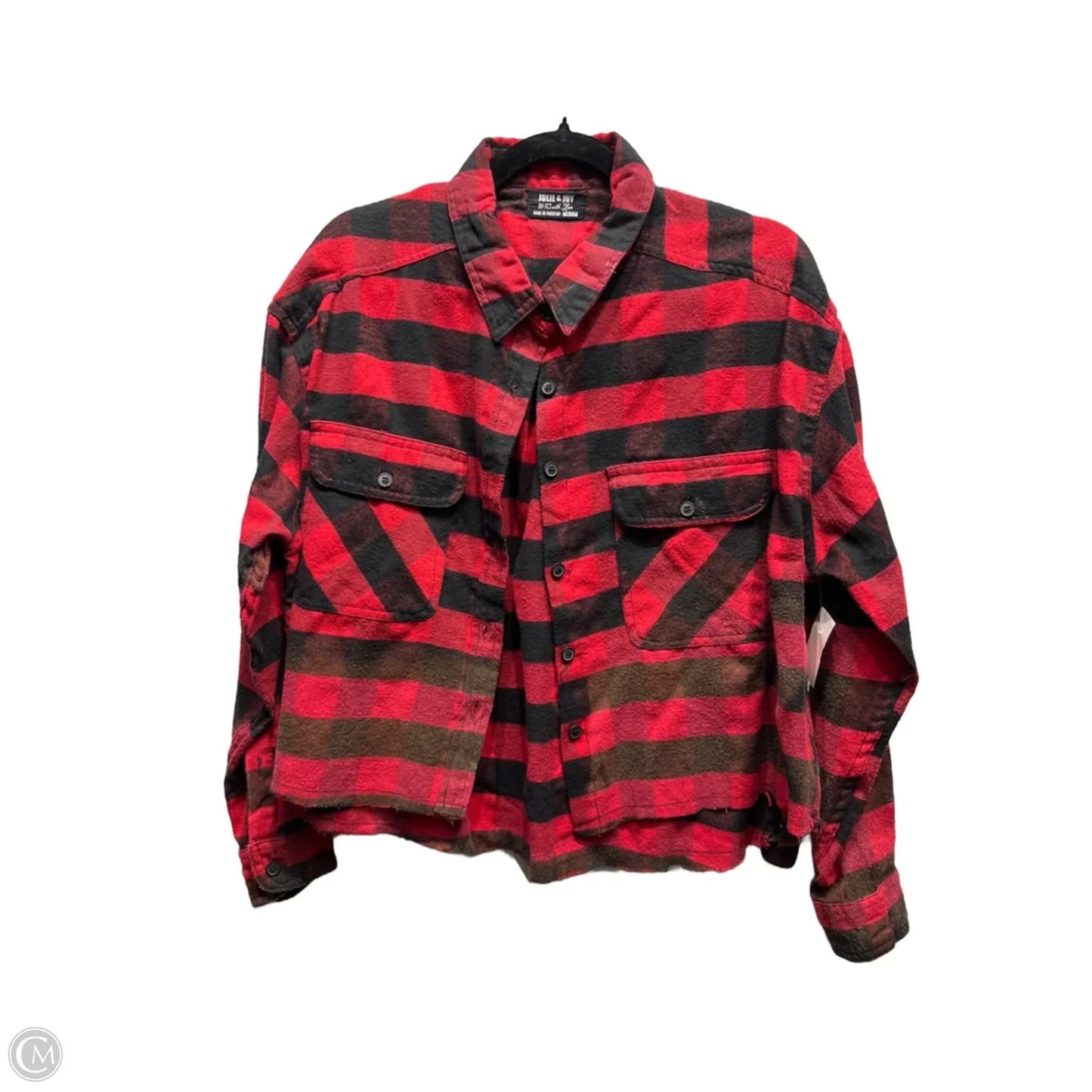 Top Long Sleeve By JOLIE & JOY In Black & Red, Size: M