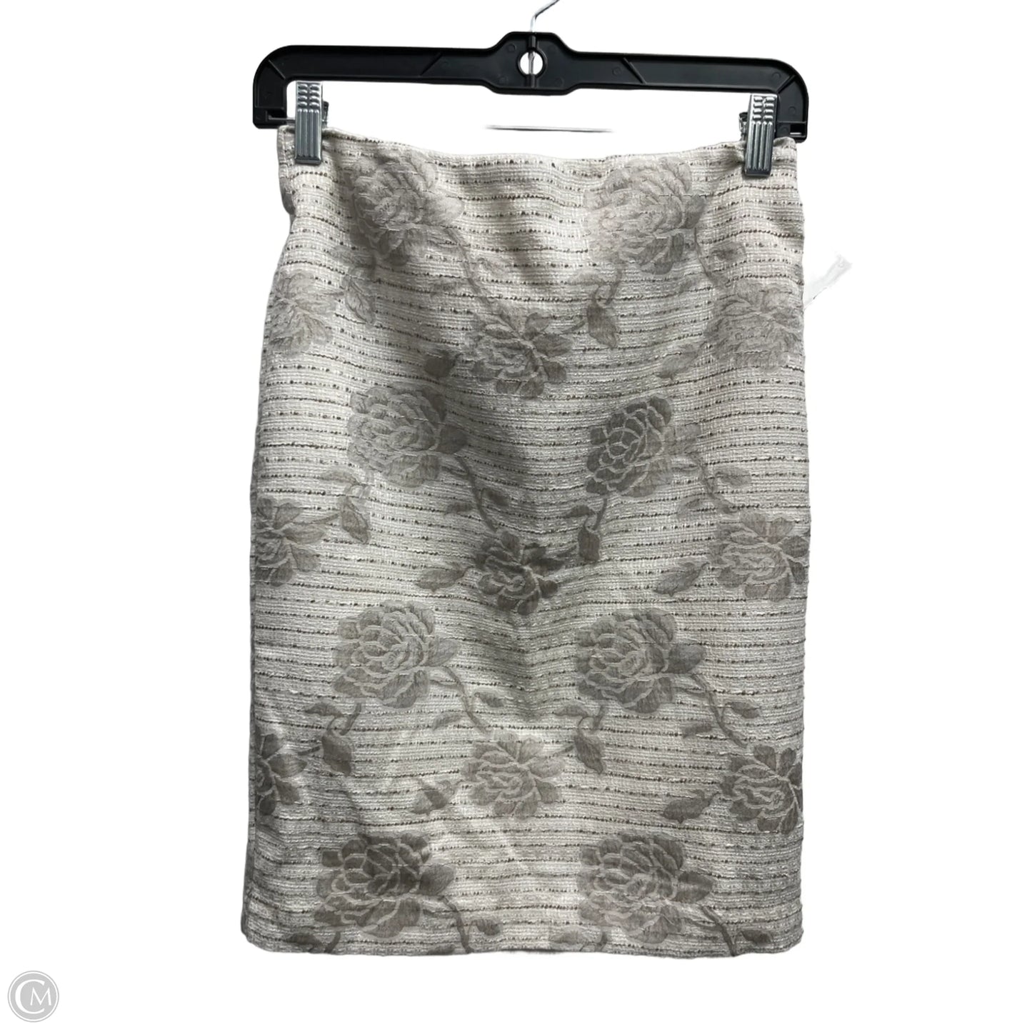 Skirt Midi By Ann Taylor In Grey & Silver, Size: 2