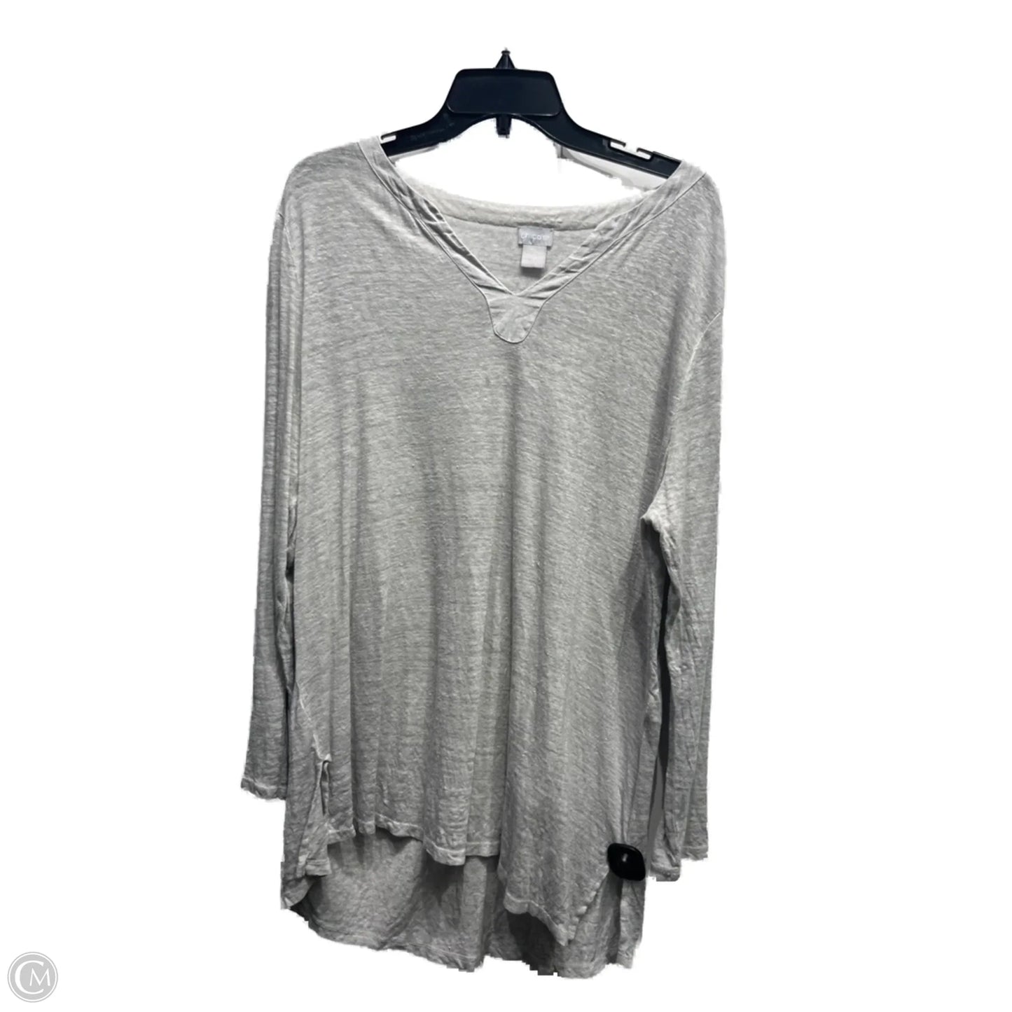 Tunic Long Sleeve By Chicos In Grey, Size: Xl