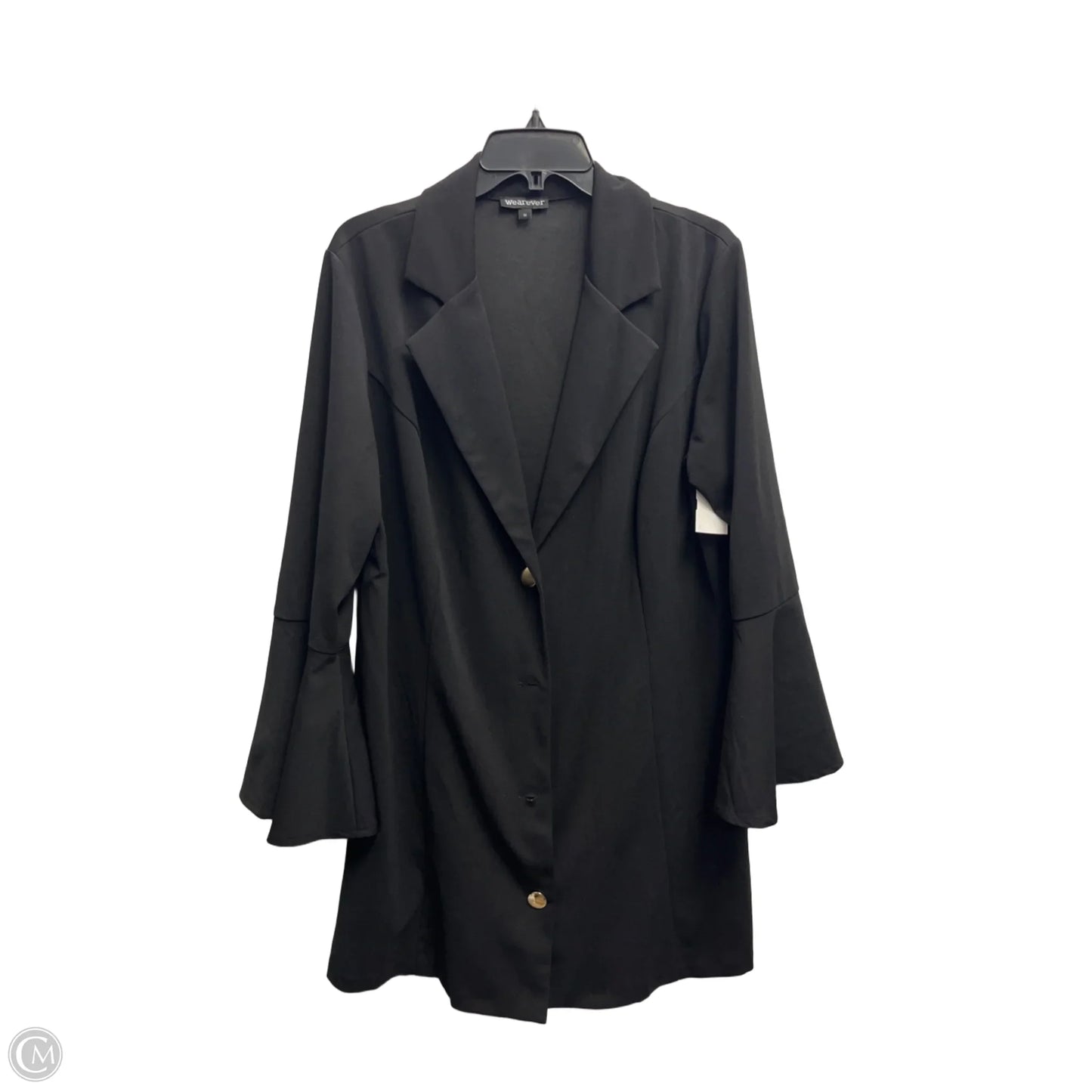Blazer By Clothes Mentor In Black, Size: 1x