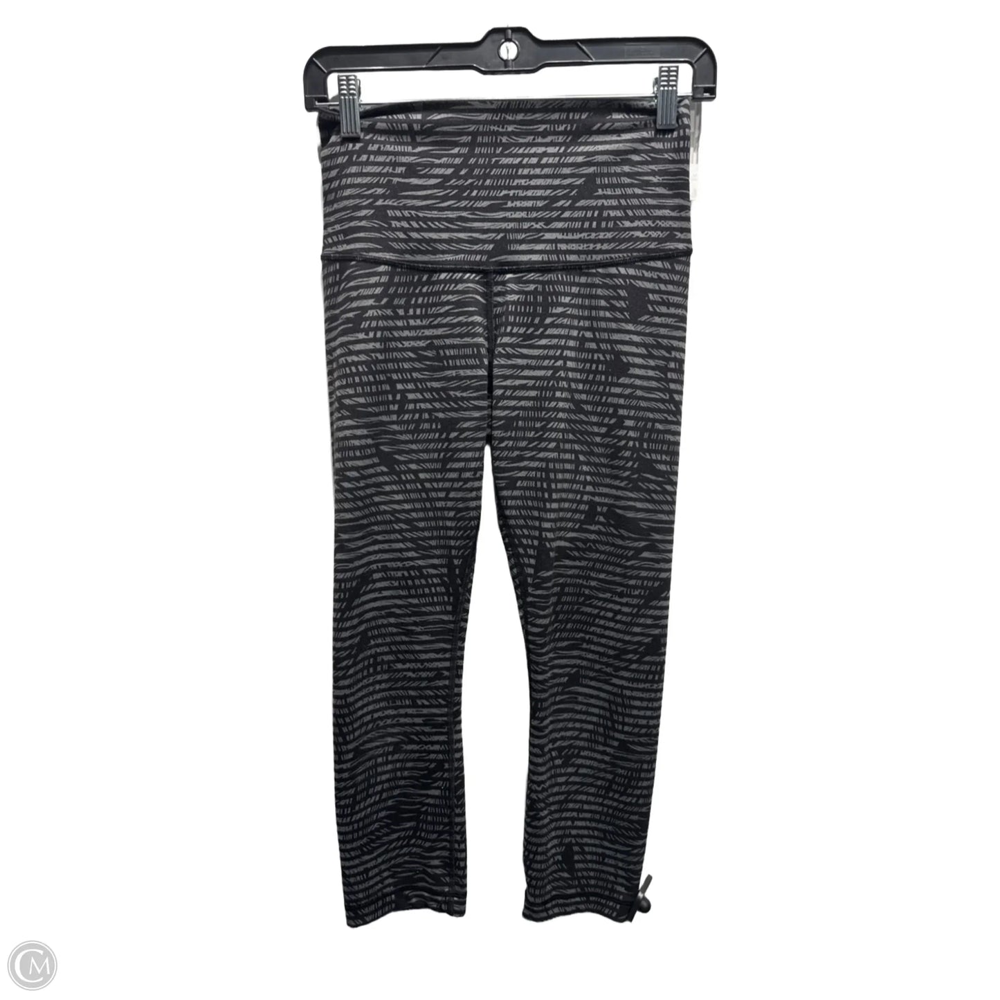 Athletic Capris By Lululemon In Black & Grey, Size: S