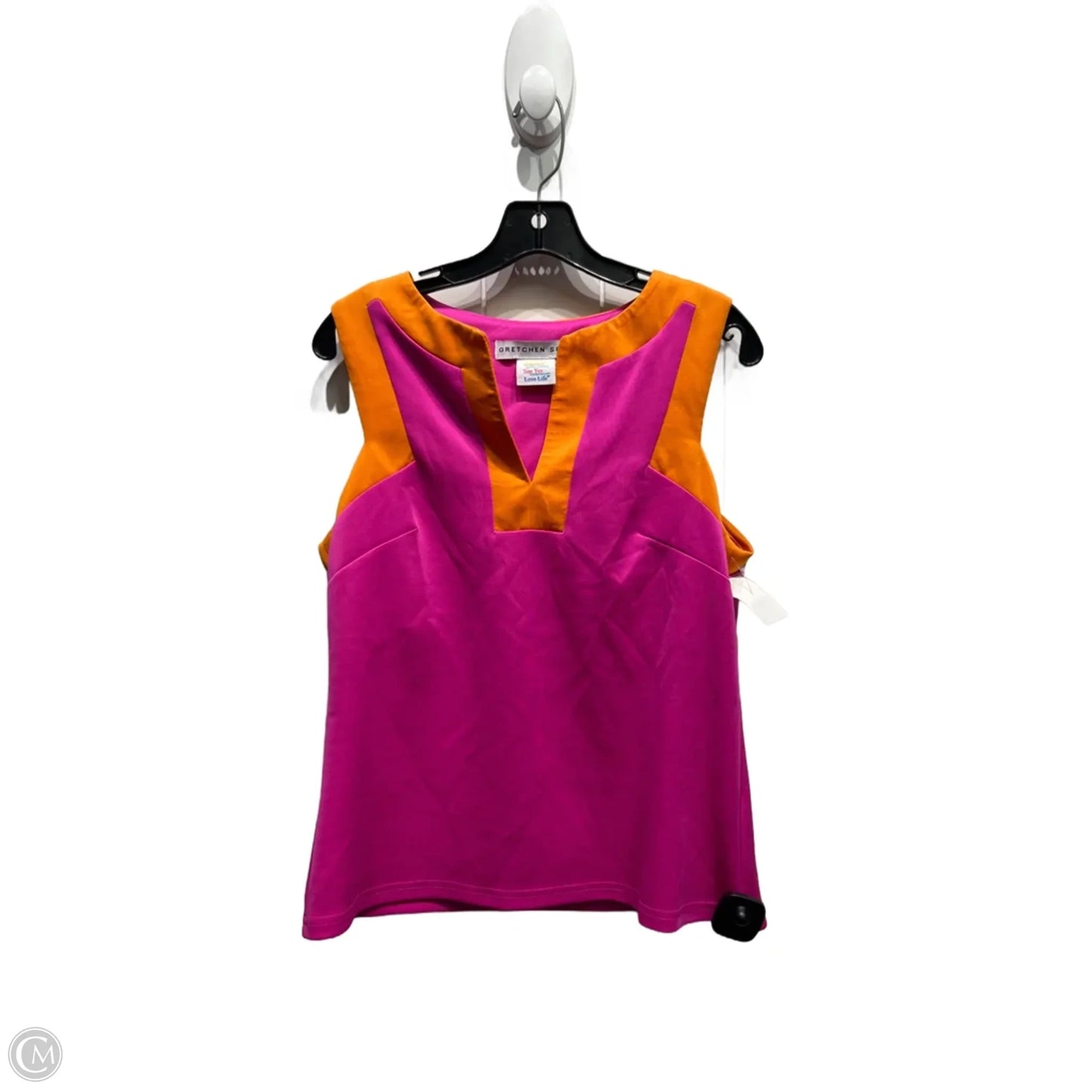 Top Sleeveless By Gretchen Scott In Orange & Pink, Size: S