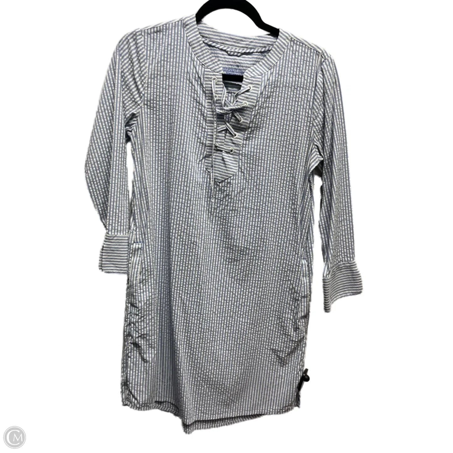 Dress Casual Short By Vineyard Vines In Blue & White, Size: Xxs